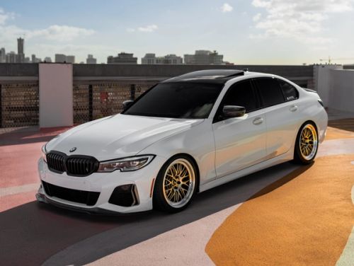 White BMW 3 Series - ML-10RT in Machined Lip Gloss Motorsport Gold