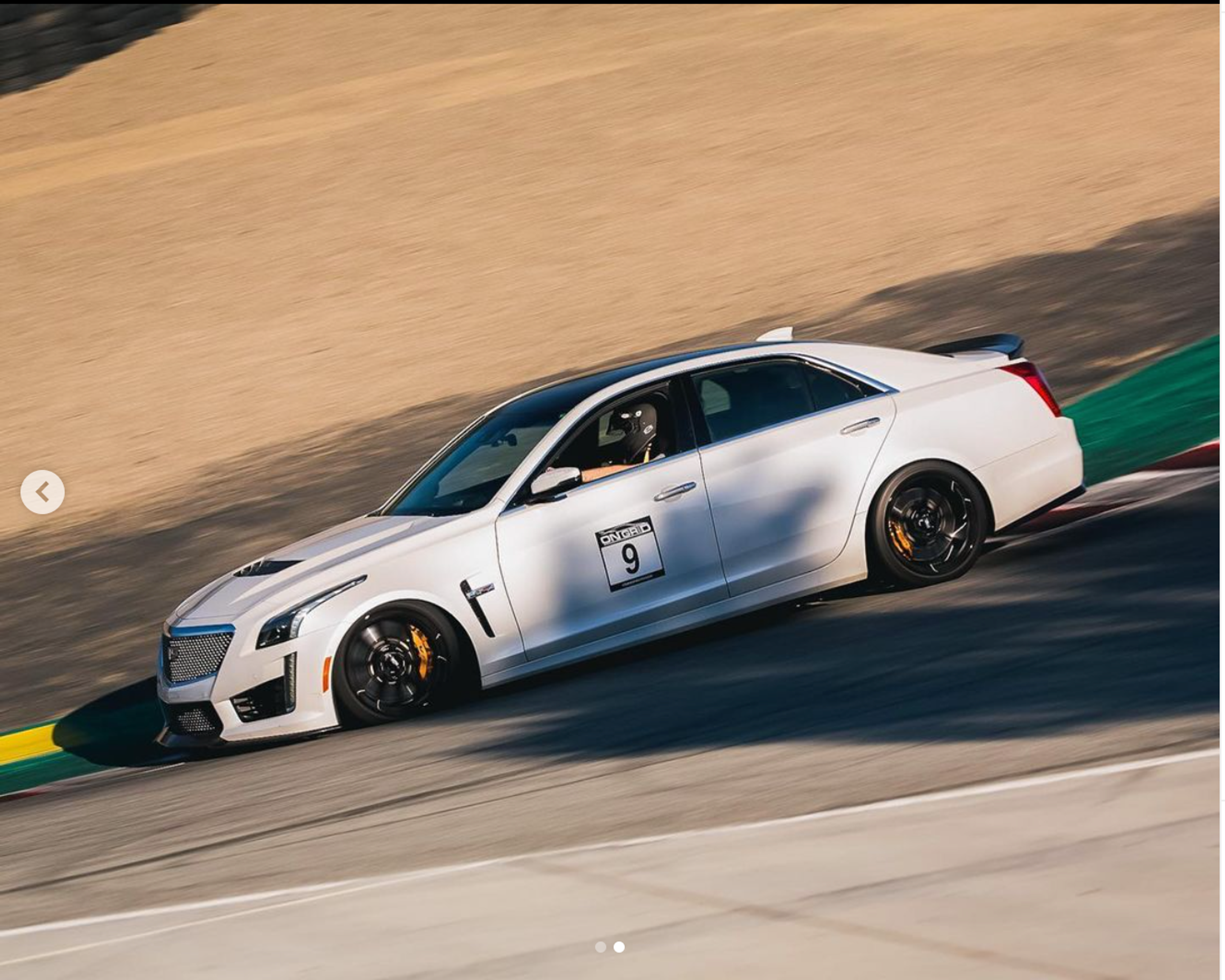 White Cadillac Gen 3 CTS-V with 19" EC-7RS Apex wheels in Satin Black