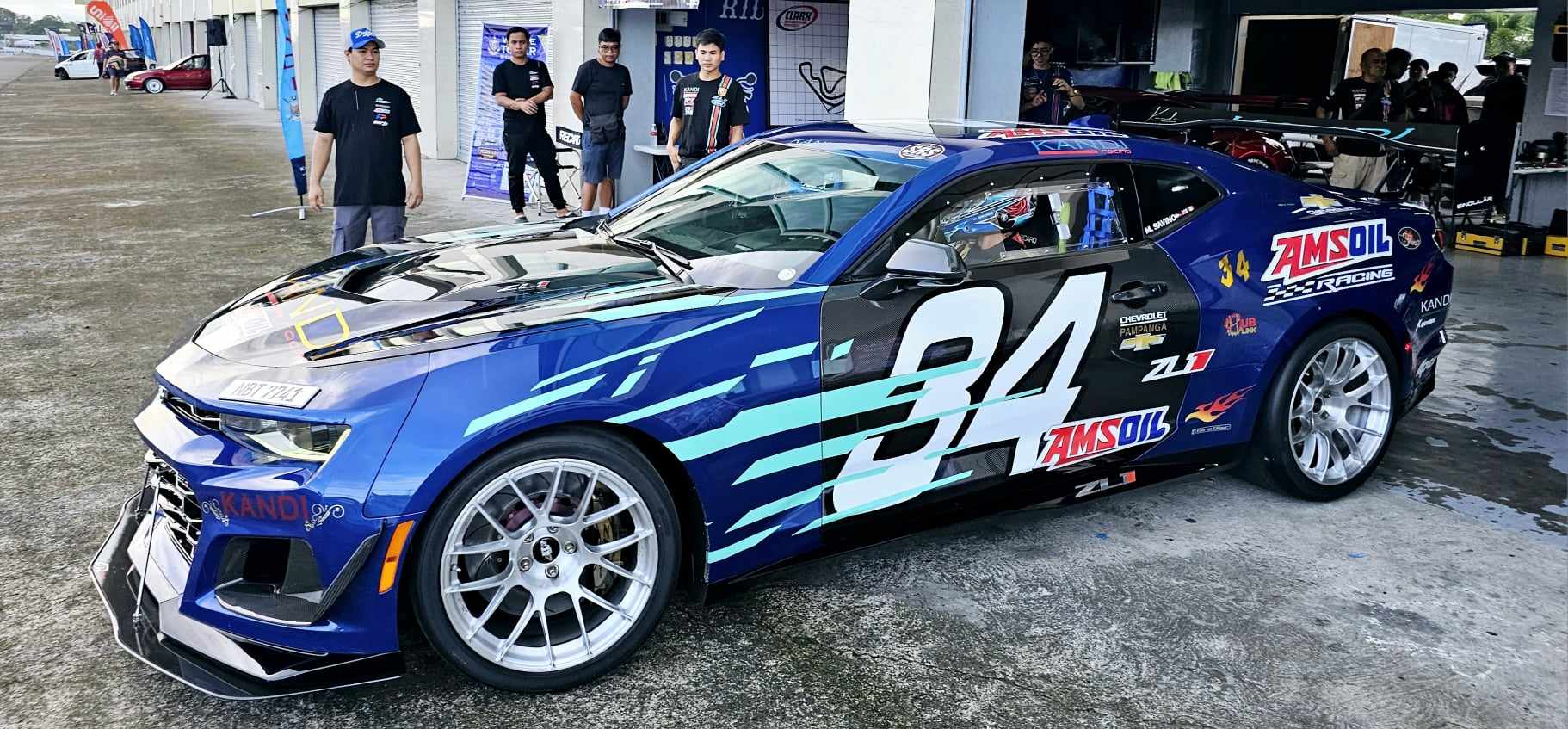 Blue Chevrolet Camaro - EC-7RS in Brushed Clear