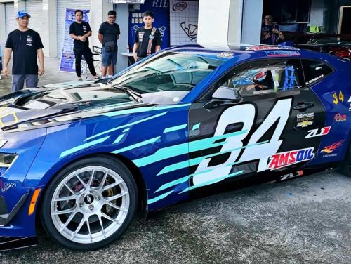 Blue Chevrolet Camaro - EC-7RS in Brushed Clear