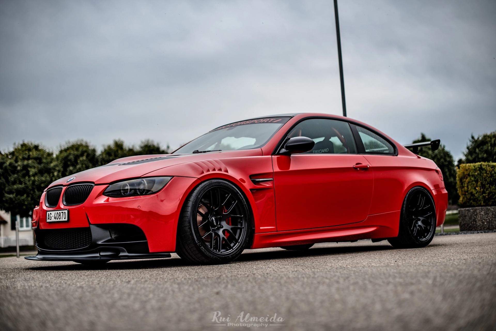 BMW E92 Coupe M3 with 18" EC-7R in Satin Black
