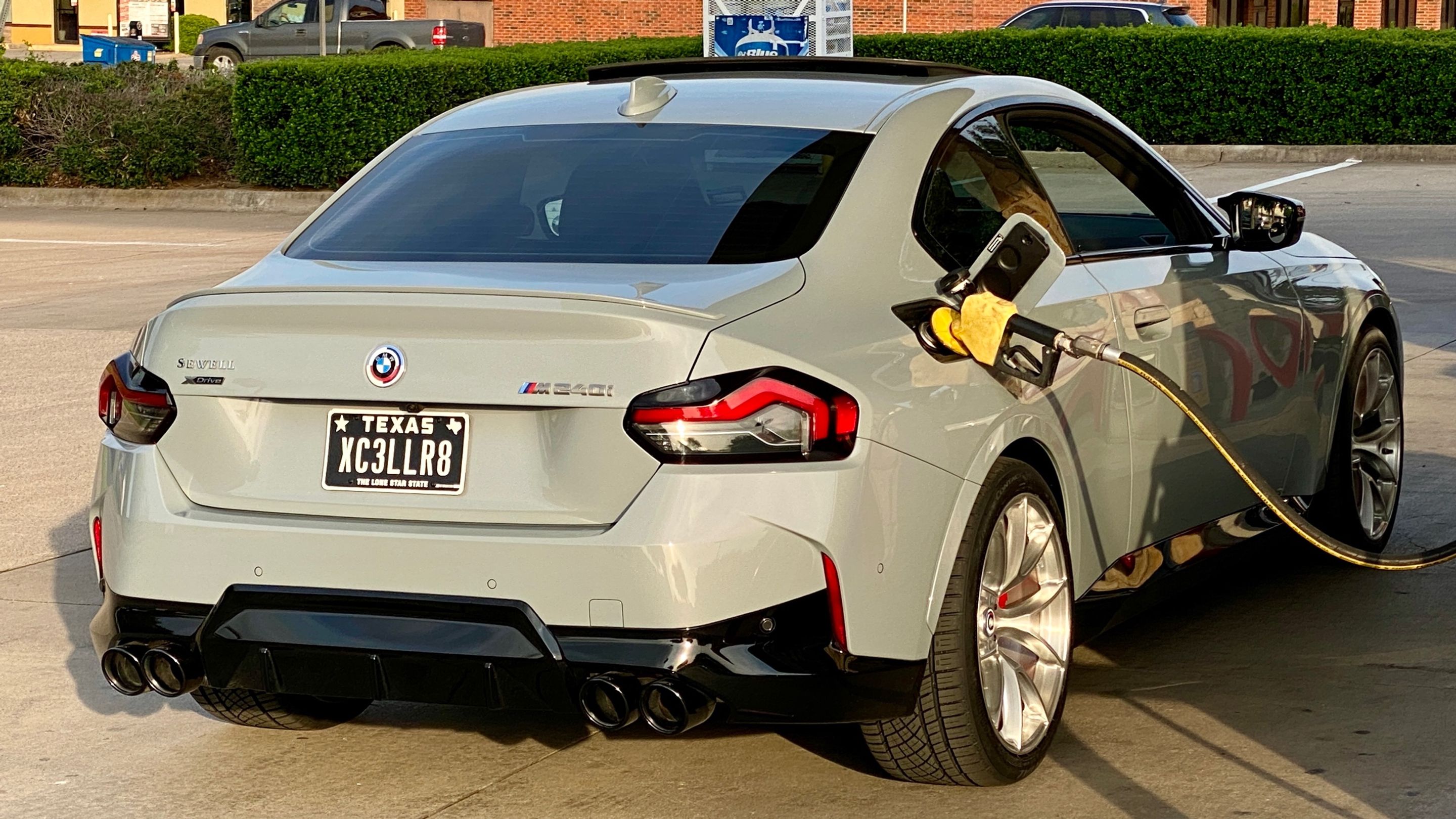 Grey BMW G42 2 Series with 19" VS-5RS Apex wheels in Brushed Clear