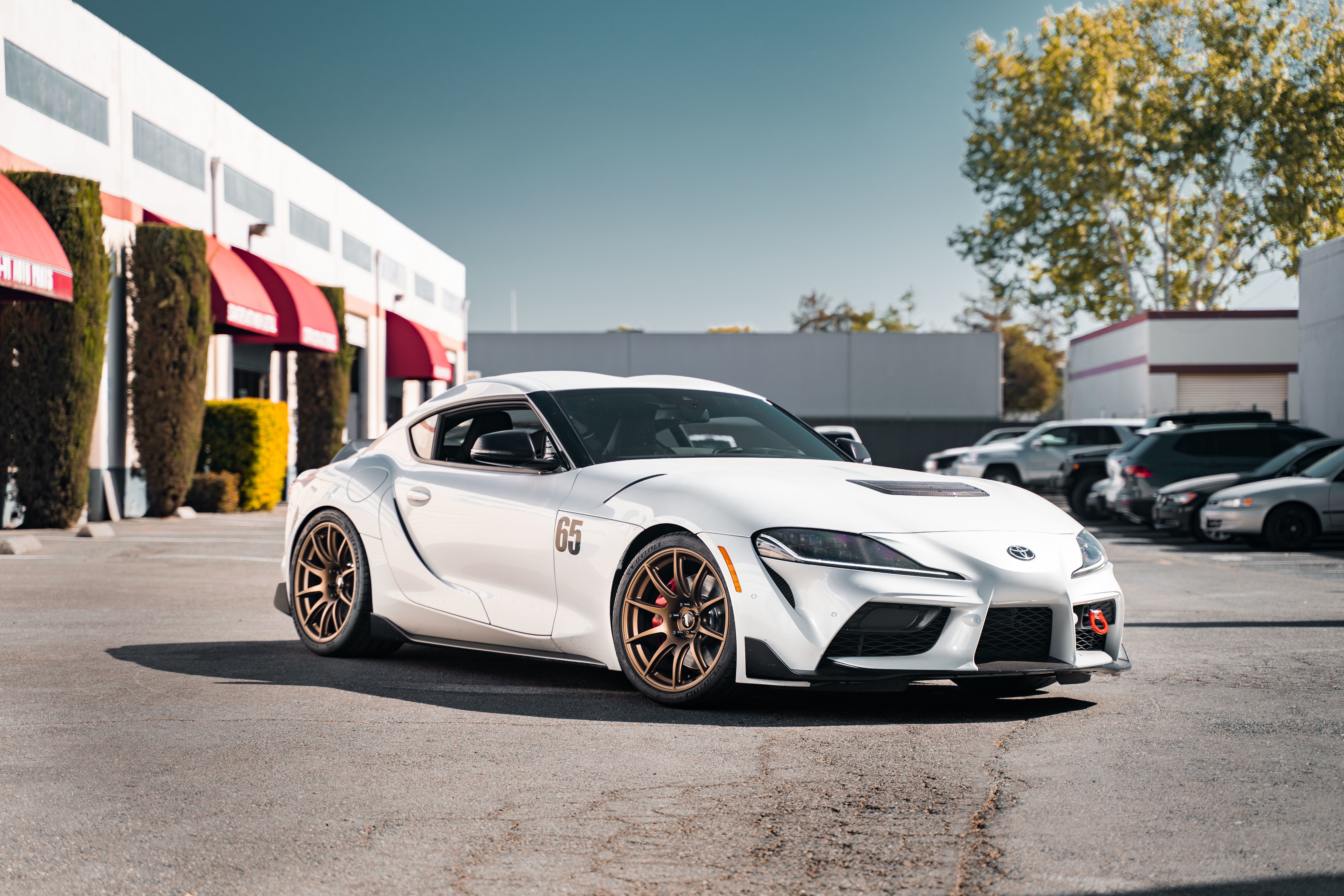 White Toyota Supra - SM-10 in Satin Bronze