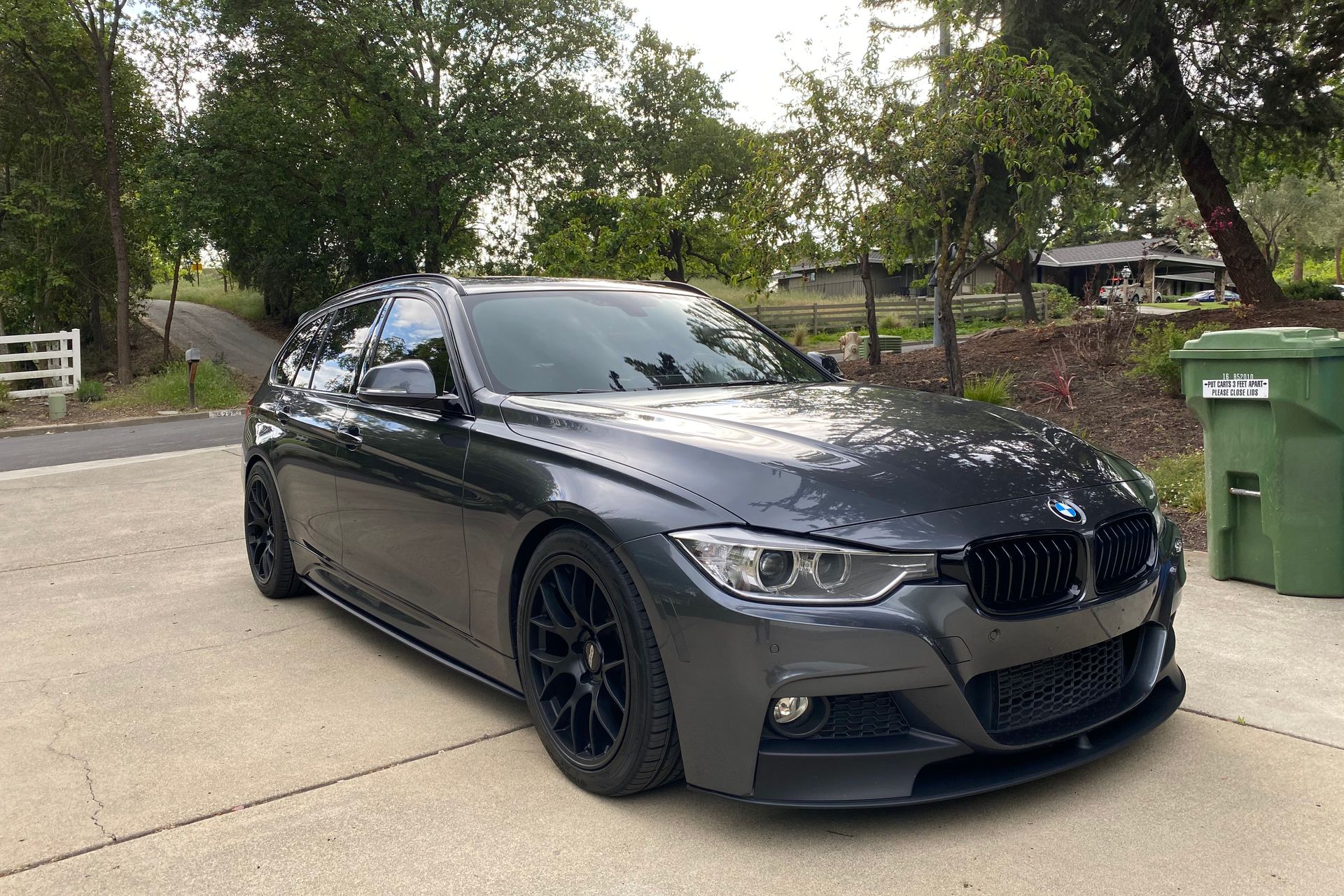 BMW F31 Wagon 3 Series with 18" EC7 Wheels in Satin Black