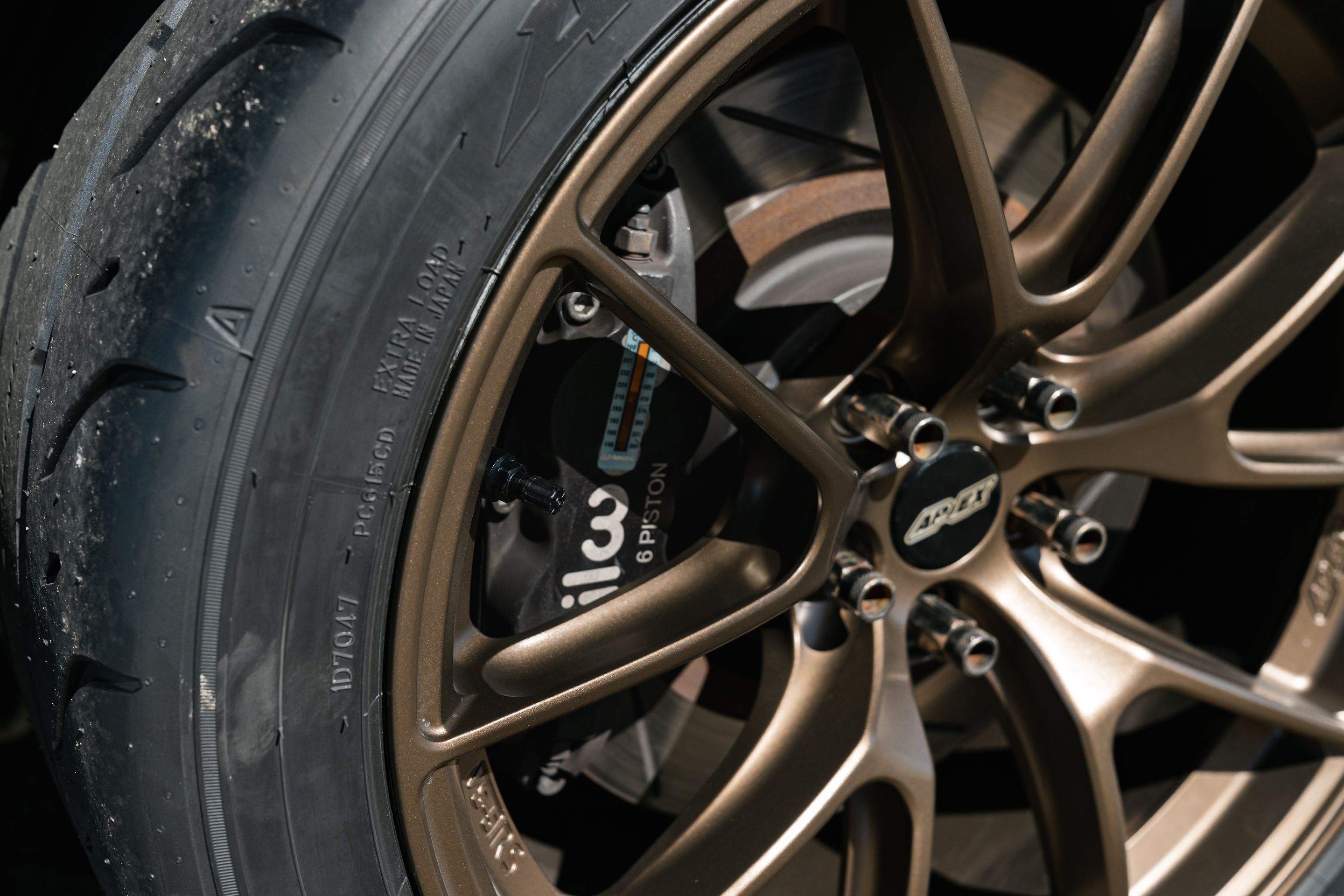 White Scion FR-S with 17" VS-5RS Apex wheels in Satin Bronze