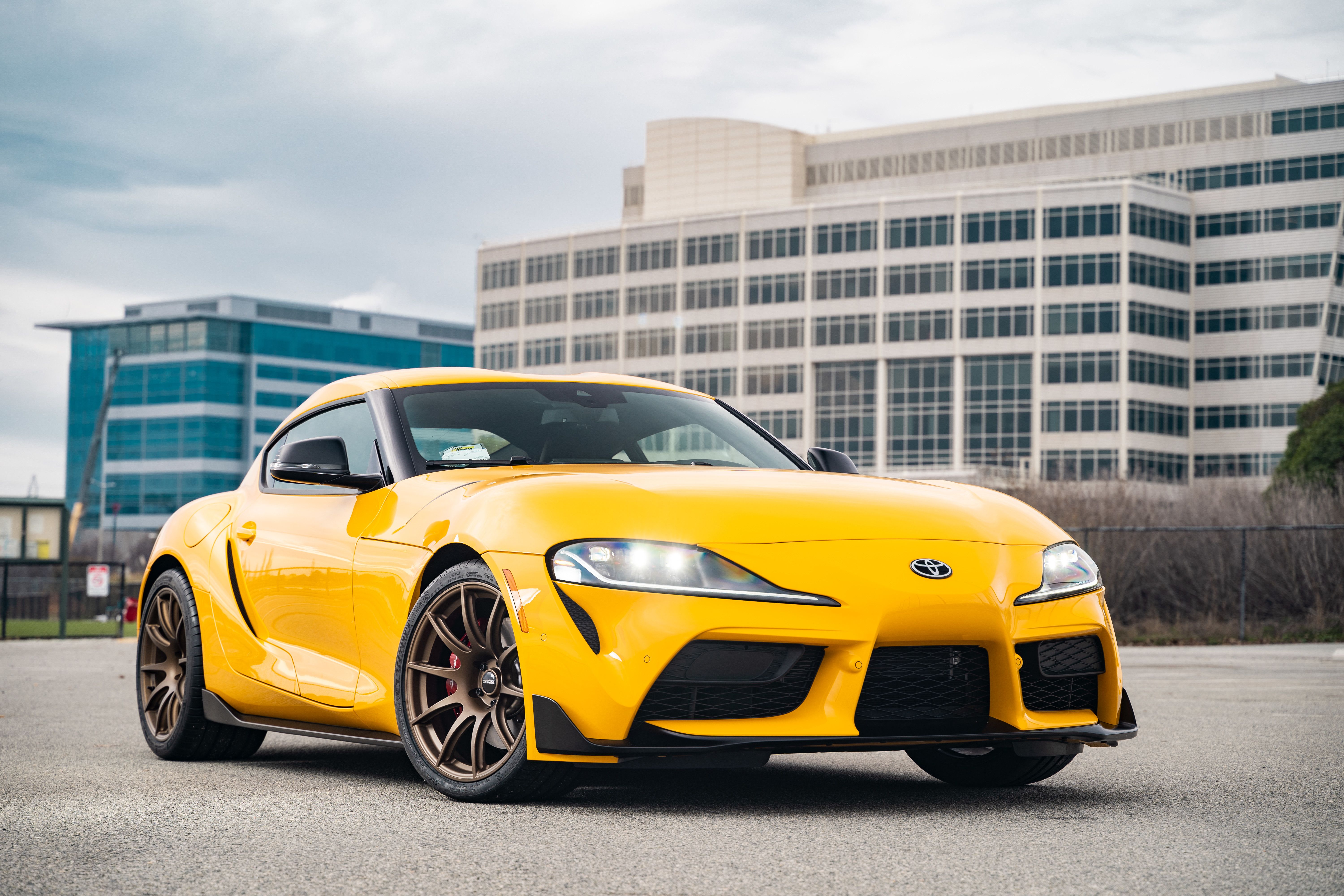 Yellow Toyota Supra - SM-10 in Satin Bronze