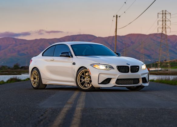 BMW F87 M2 with 18" VS-5RS in Motorsport Gold