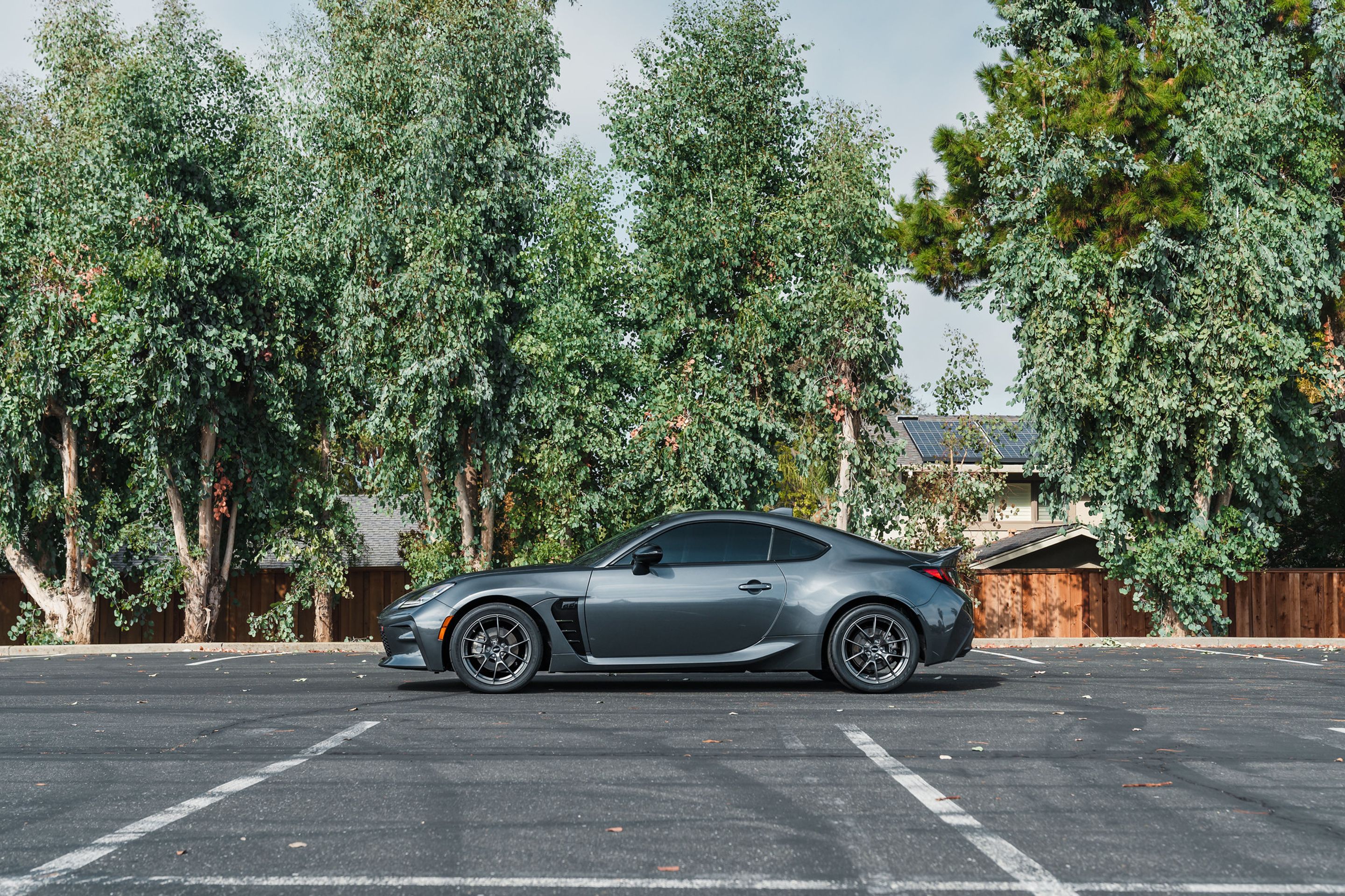 Grey Toyota GR86 with 17" VS-5RS Apex wheels in Anthracite