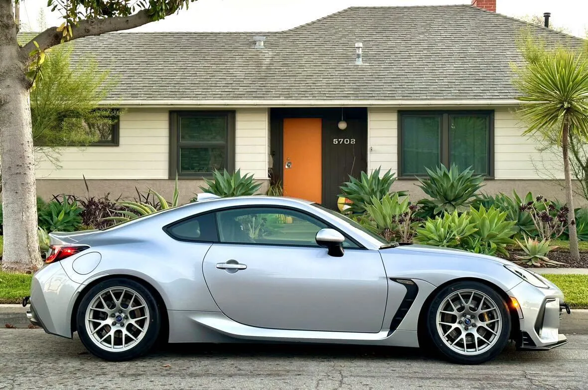 Silver Subaru ZD8 / Gen 2 BRZ with 17" EC-7R Apex wheels in Race Silver