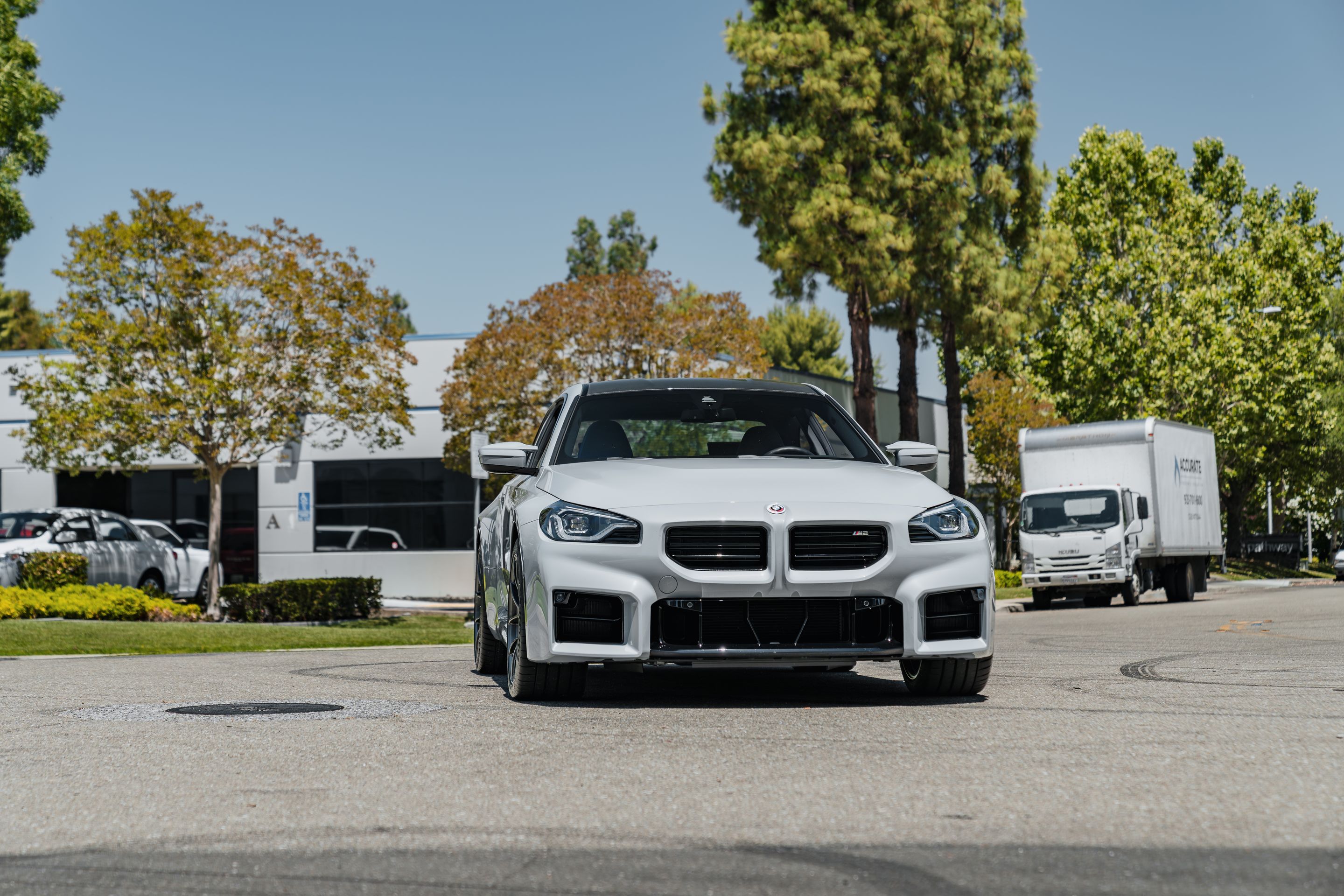 Grey BMW G87 M2 with 19"/20" VS-5RS Apex wheels in Anthracite