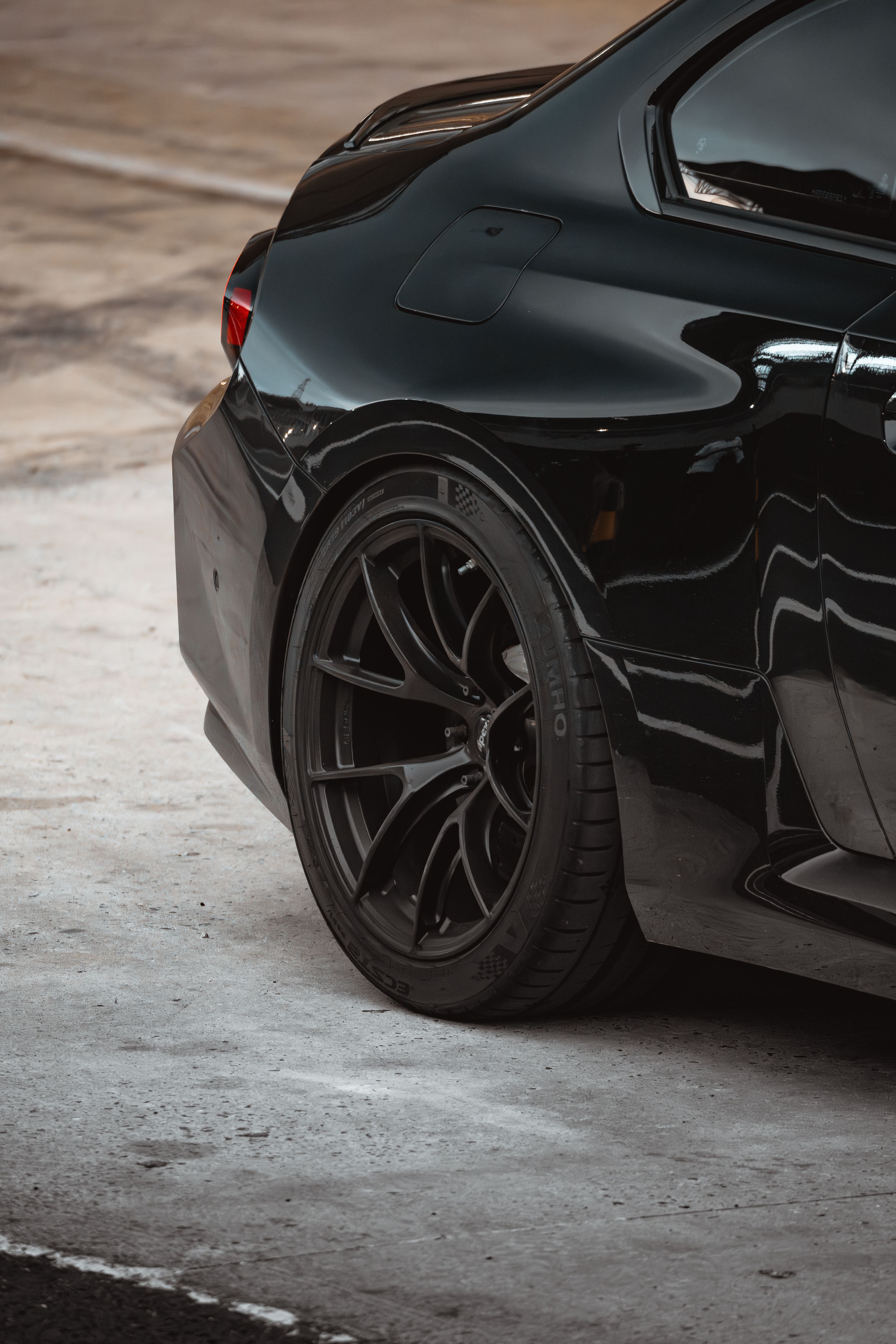 Black BMW G87 M2 with 19" VS-5RS Apex wheels in Satin Black