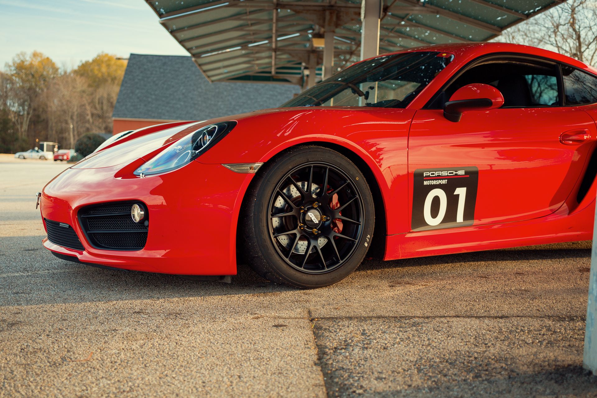Black 7r Rims Porsche 981 Cayman S with 18