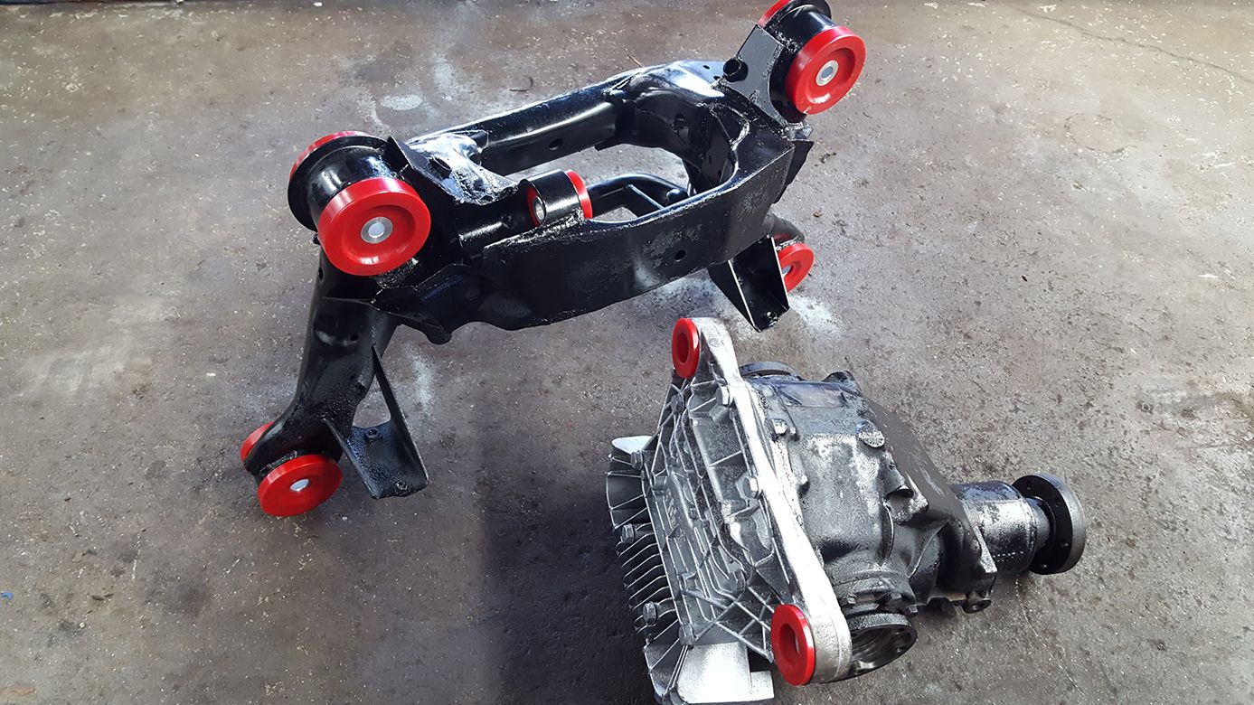 Black BMW E46 M3 with 18" ARC-8 Apex wheels in Satin Black