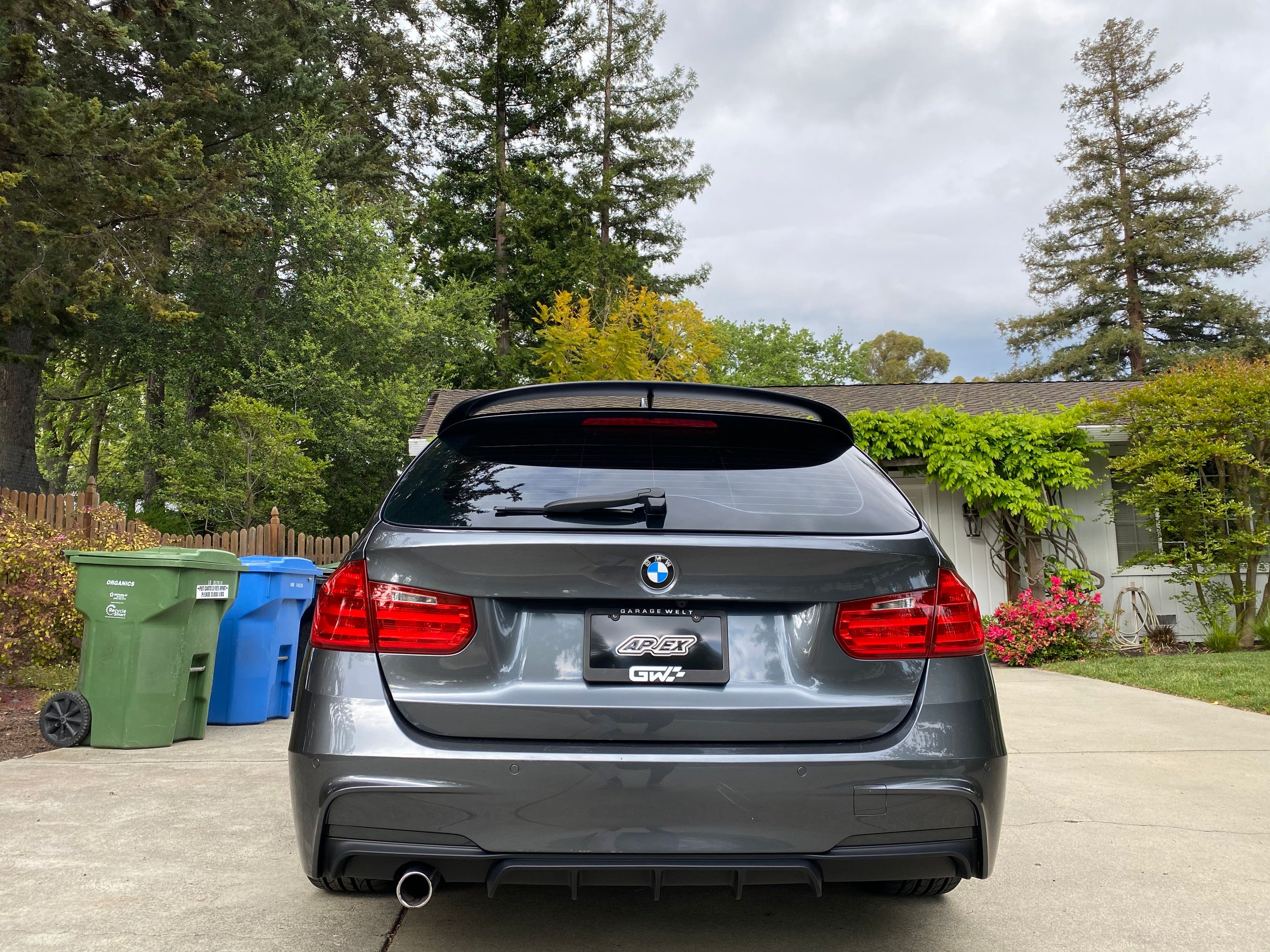 Grey BMW F31 Wagon 3 Series with 18" EC-7 Apex wheels in Satin Black