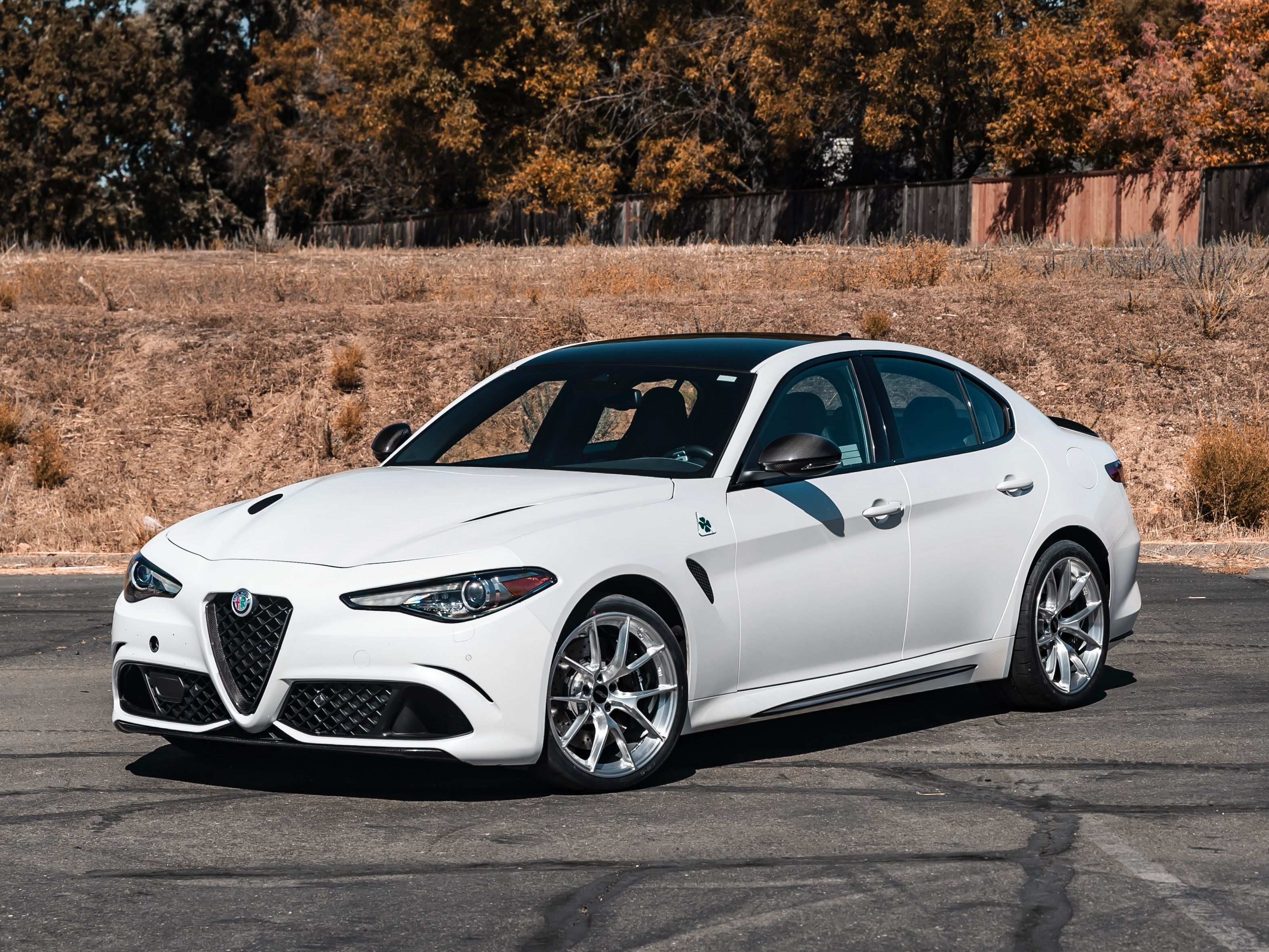 White Alfa Romeo Giulia - VS-5RS in Brushed Clear