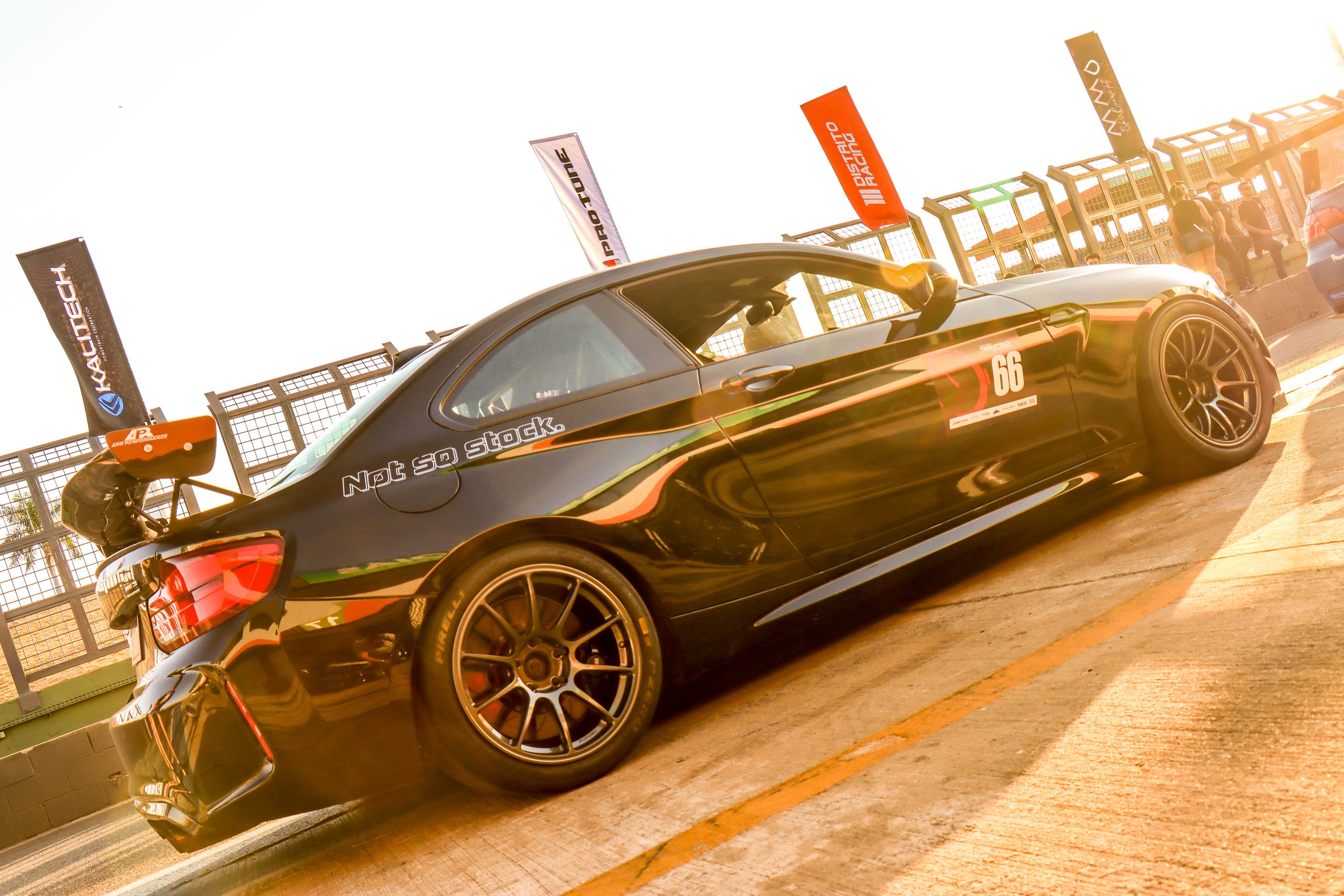 Black BMW F87 M2 with 18" SM-10RE Apex wheels in Anthracite