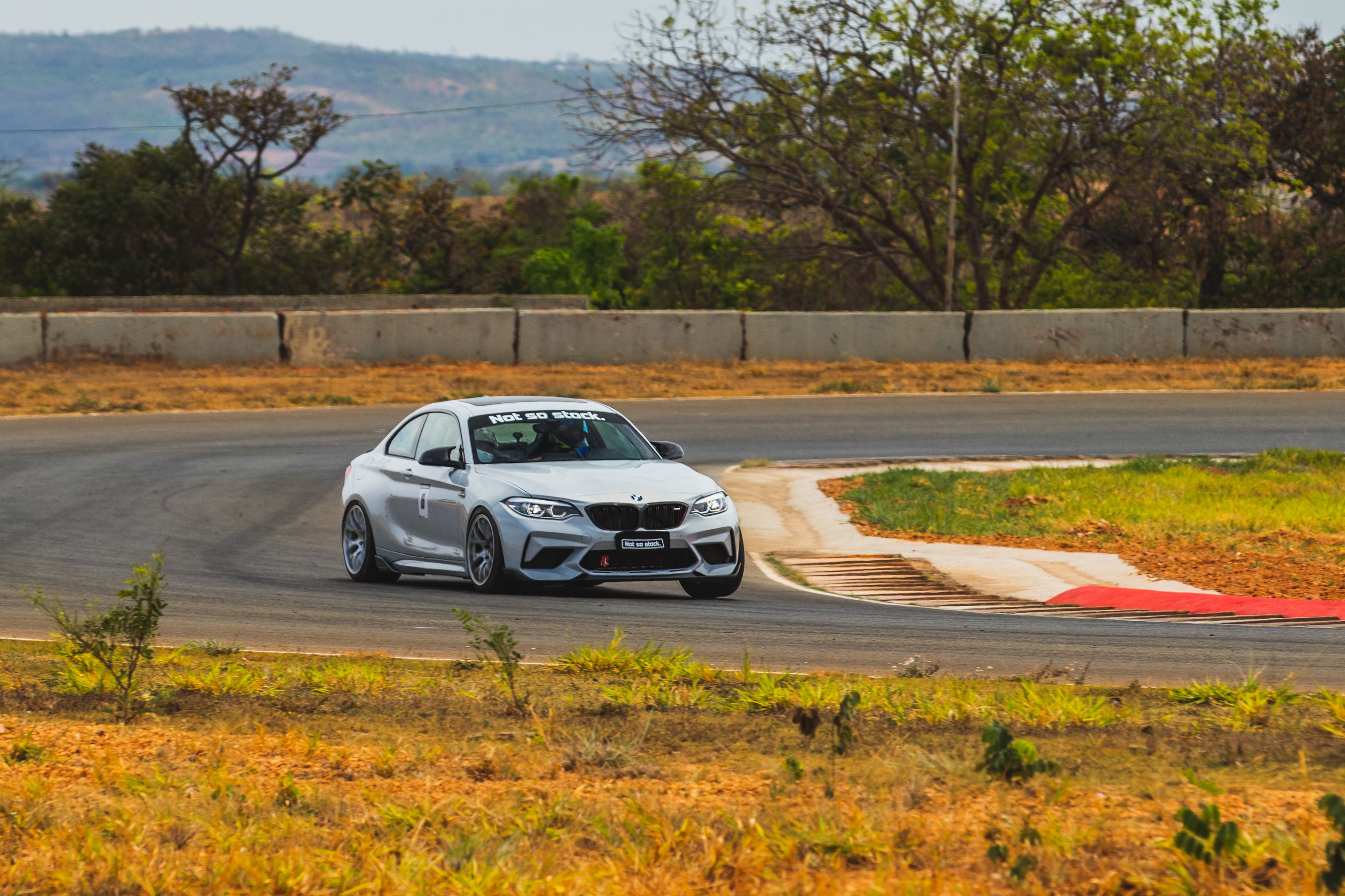Grey BMW F87 M2 with 18" EC-7 Apex wheels in Race Silver