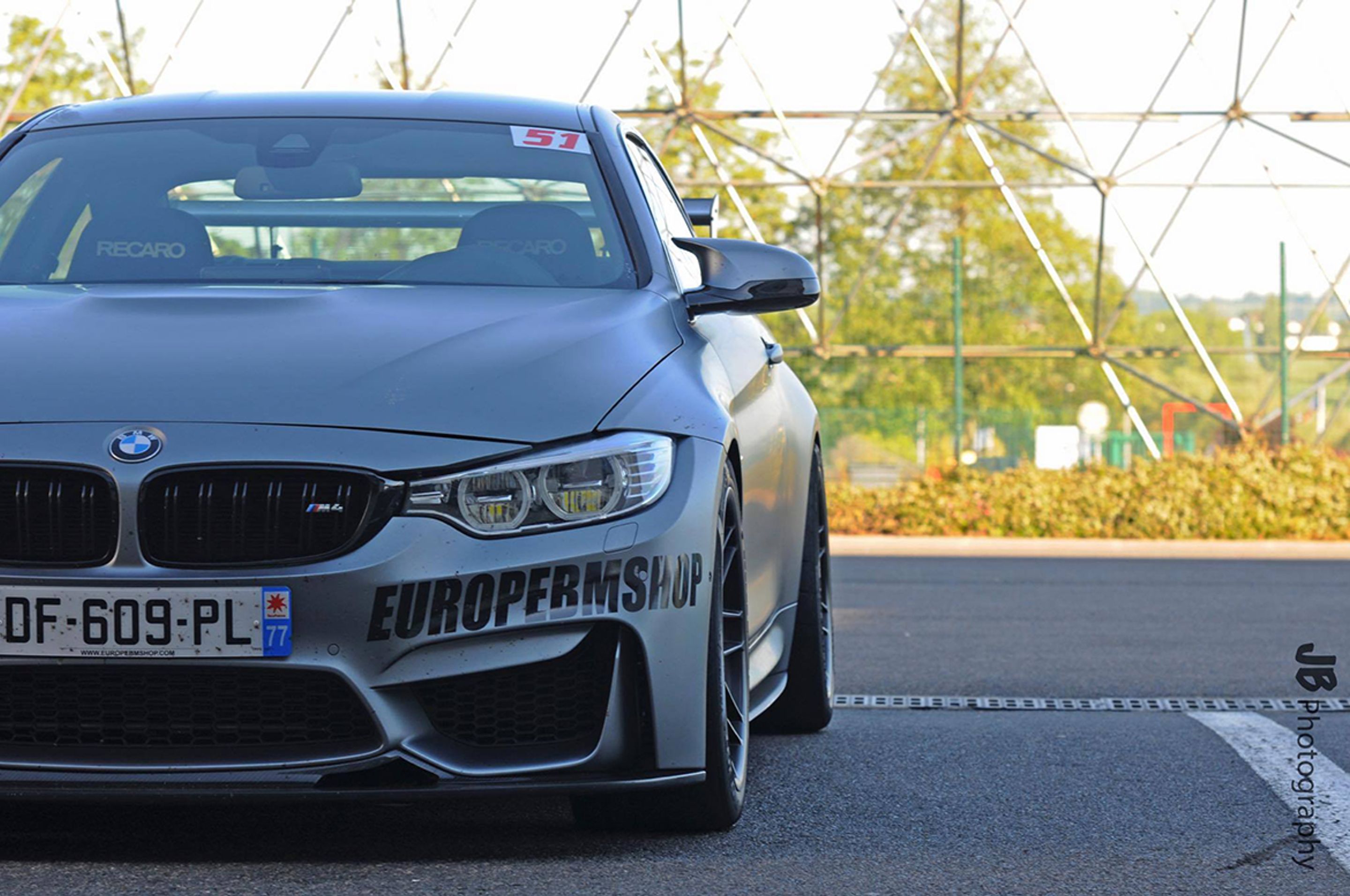 Grey BMW F82 Coupe M4 with 19" ARC-8 Apex wheels in Satin Black
