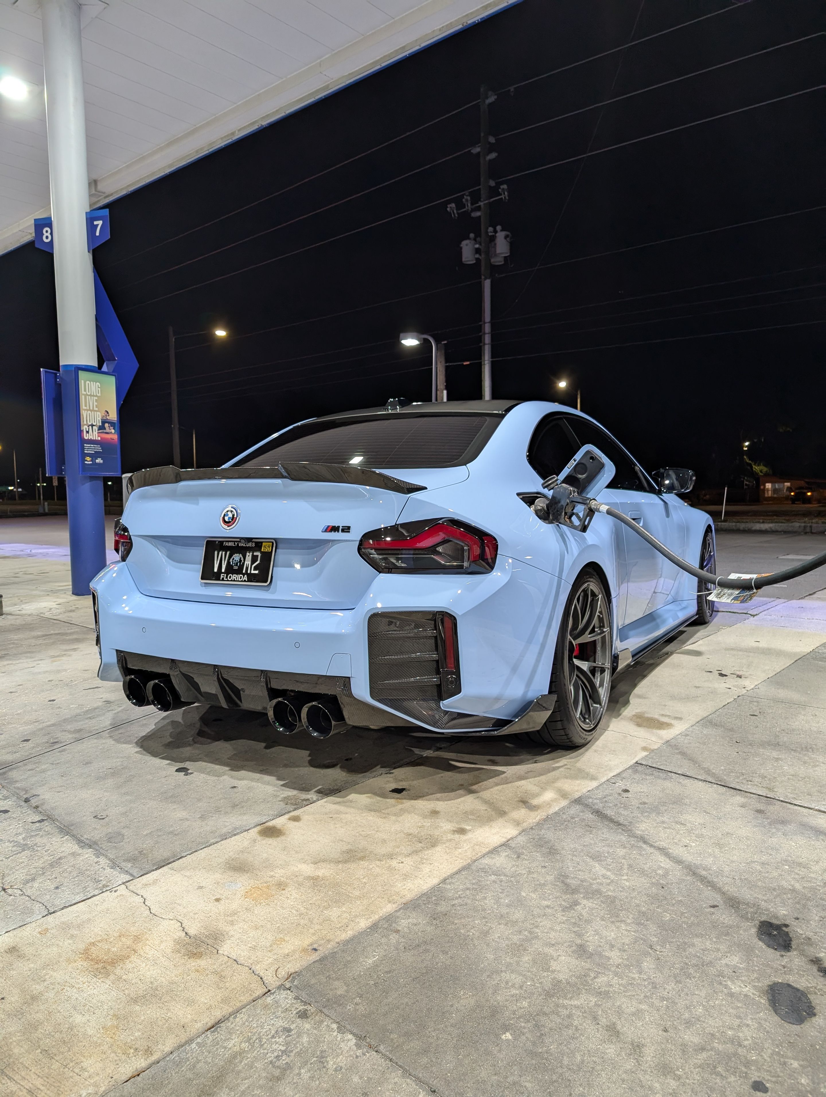 Blue BMW G87 M2 with 20" VS-5RS Apex wheels in Anthracite