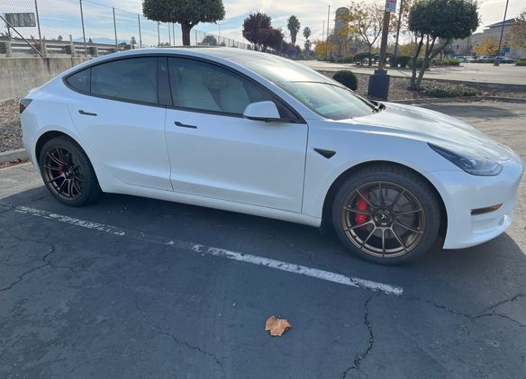 Tesla Model 3 with 19" SM-10RS in Satin Bronze