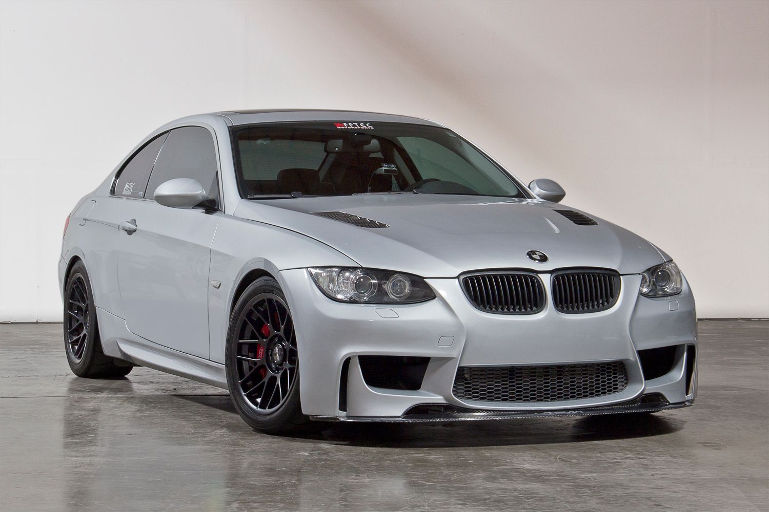 Silver BMW E92 Coupe 3 Series with 17" ARC-8 Apex wheels in Anthracite