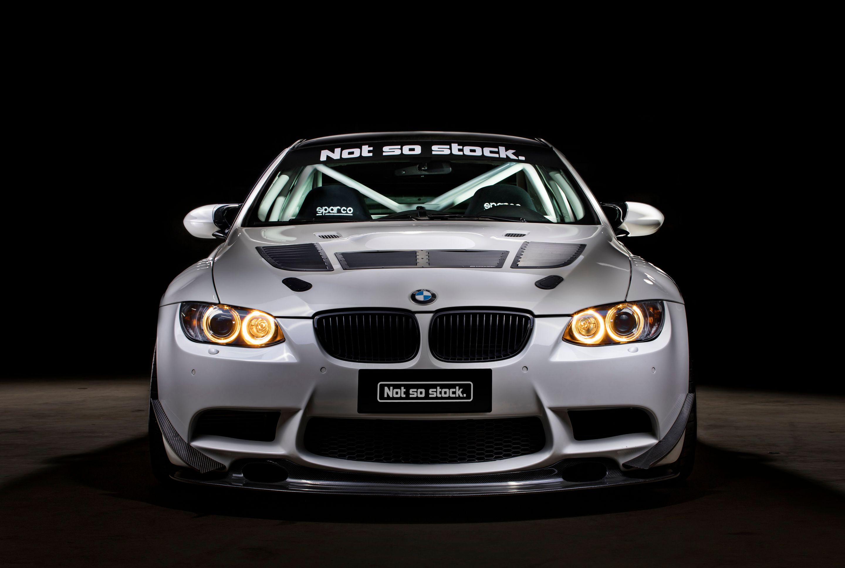 White BMW E92 Coupe M3 with 18" ARC-8 Apex wheels in Hyper Silver