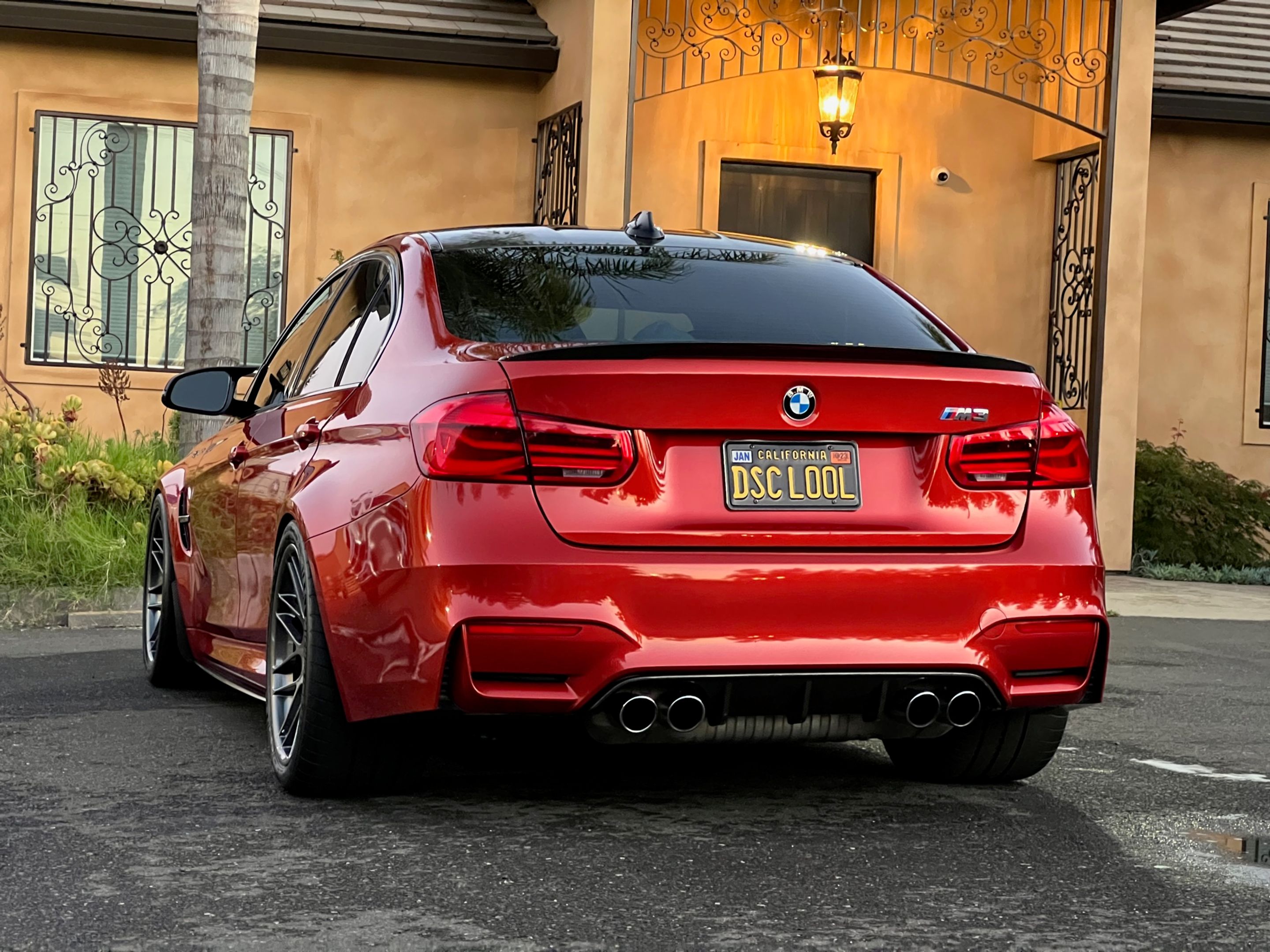 Orange BMW F80 M3 with 19" ARC-8 Apex wheels in Anthracite