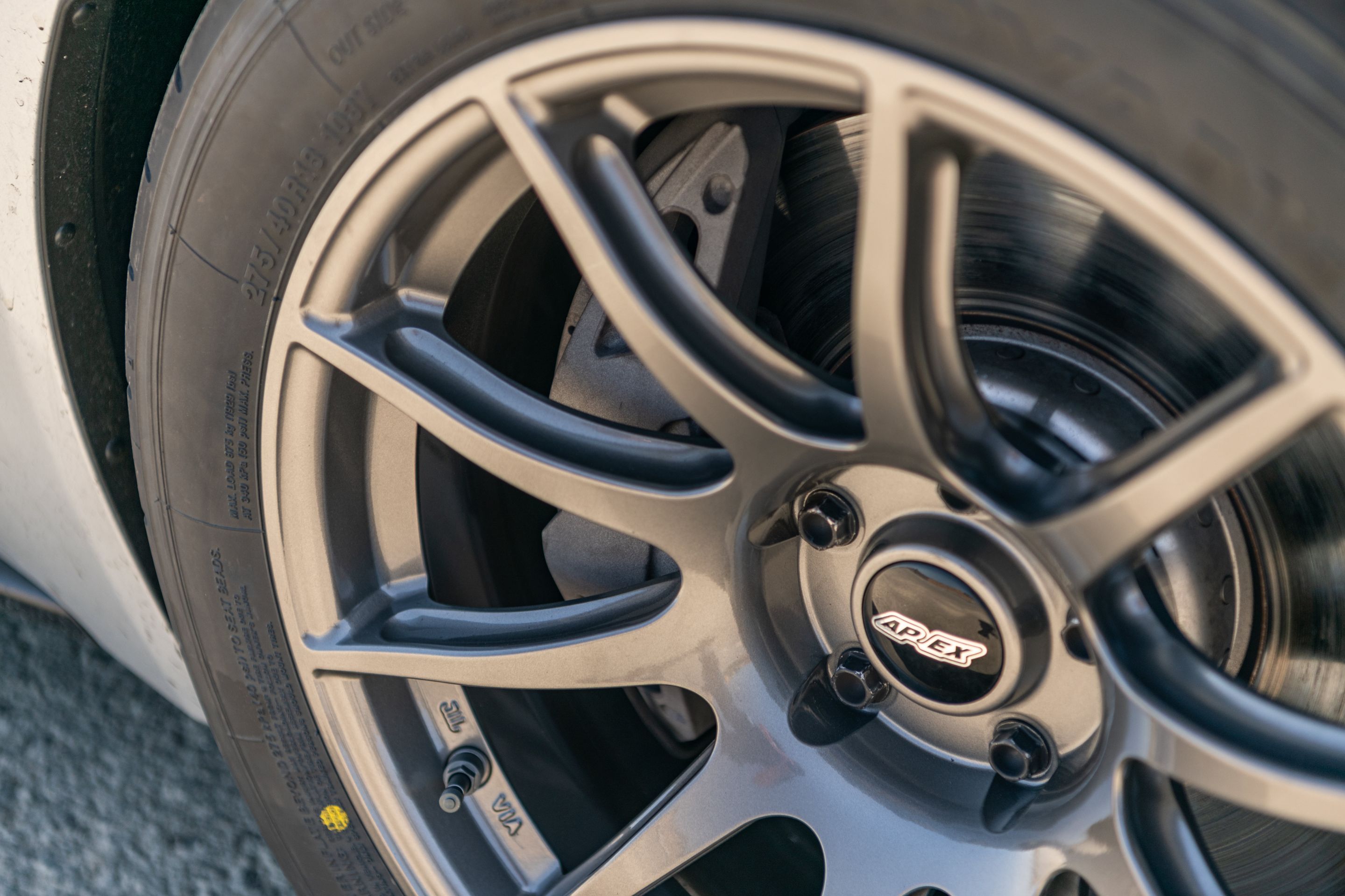 Silver Toyota GR Supra with 18" SM-10 Apex wheels in Anthracite