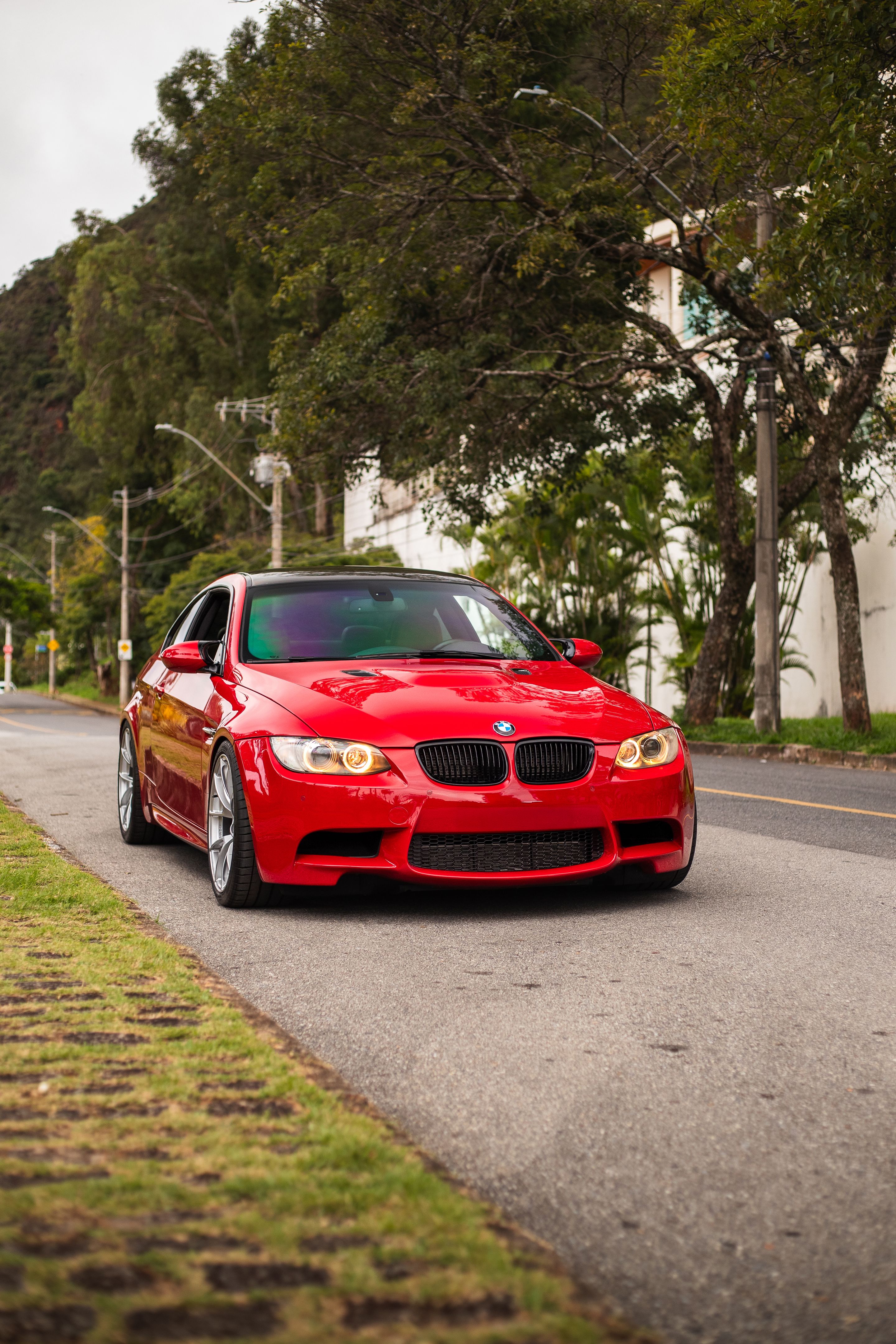 Red BMW E92 Coupe M3 with 19" VS-5RS Apex wheels in Custom Finish
