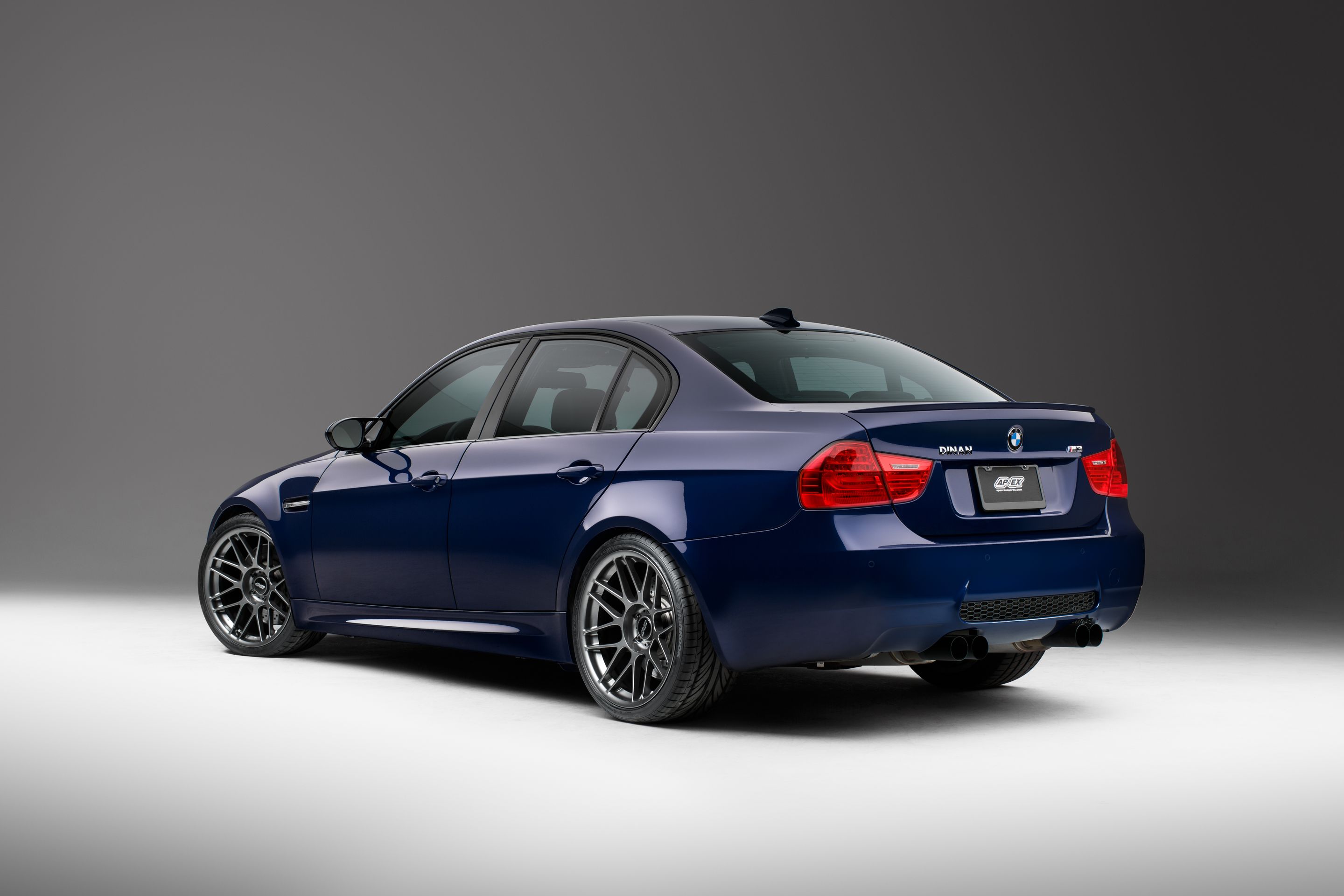 Blue BMW E90 Sedan M3 with 19" ARC-8 Apex wheels in Anthracite