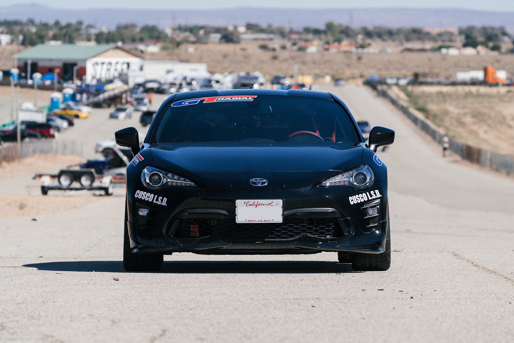 Black Toyota 86 / GT86 / FT86 with 17" ARC-8 Apex wheels in Anthracite