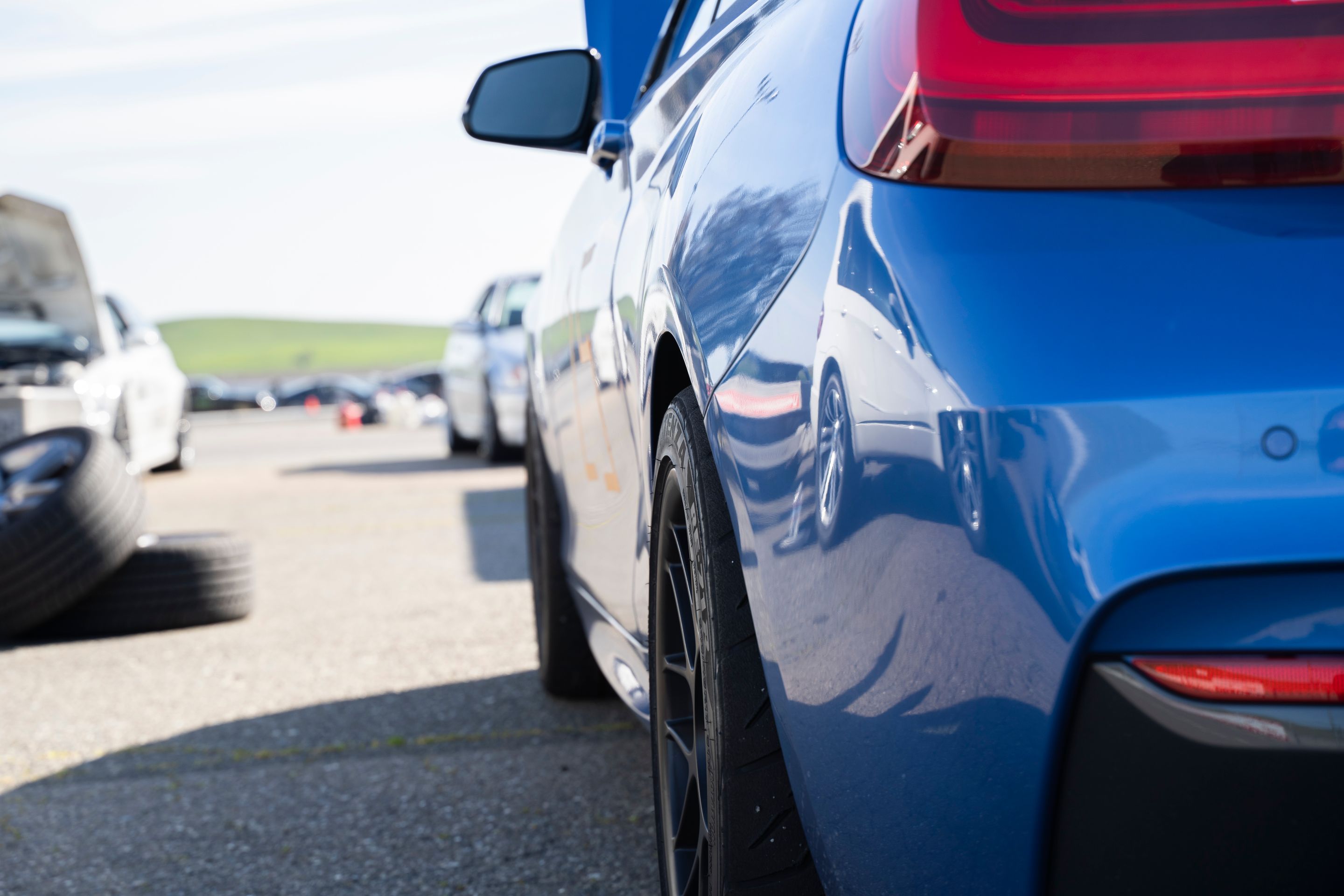 Blue BMW F22 Coupe 2 Series with 17" ARC-8 Apex wheels in Satin Black