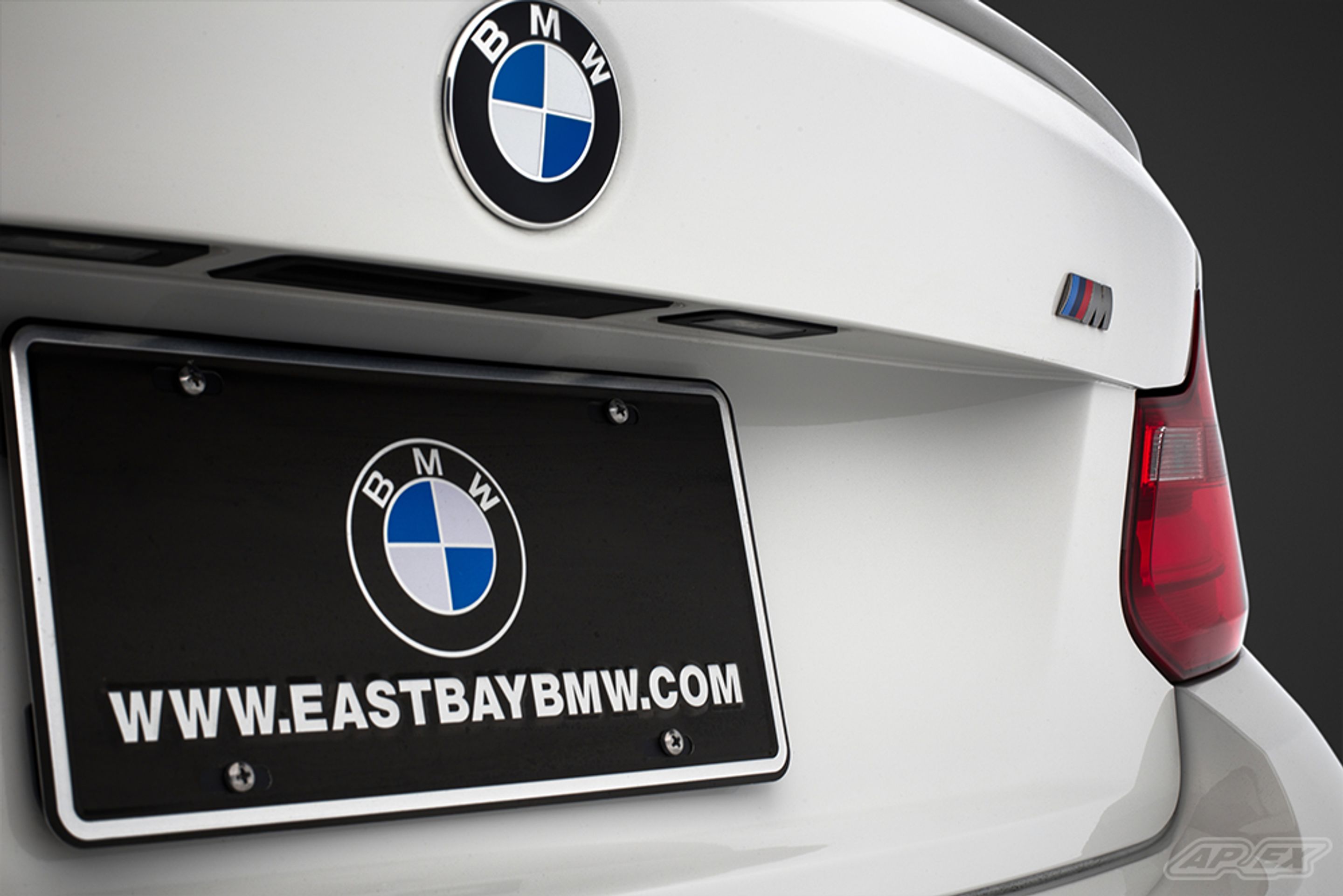 White BMW F22 Coupe 2 Series with 18" EC-7 Apex wheels in Race Silver