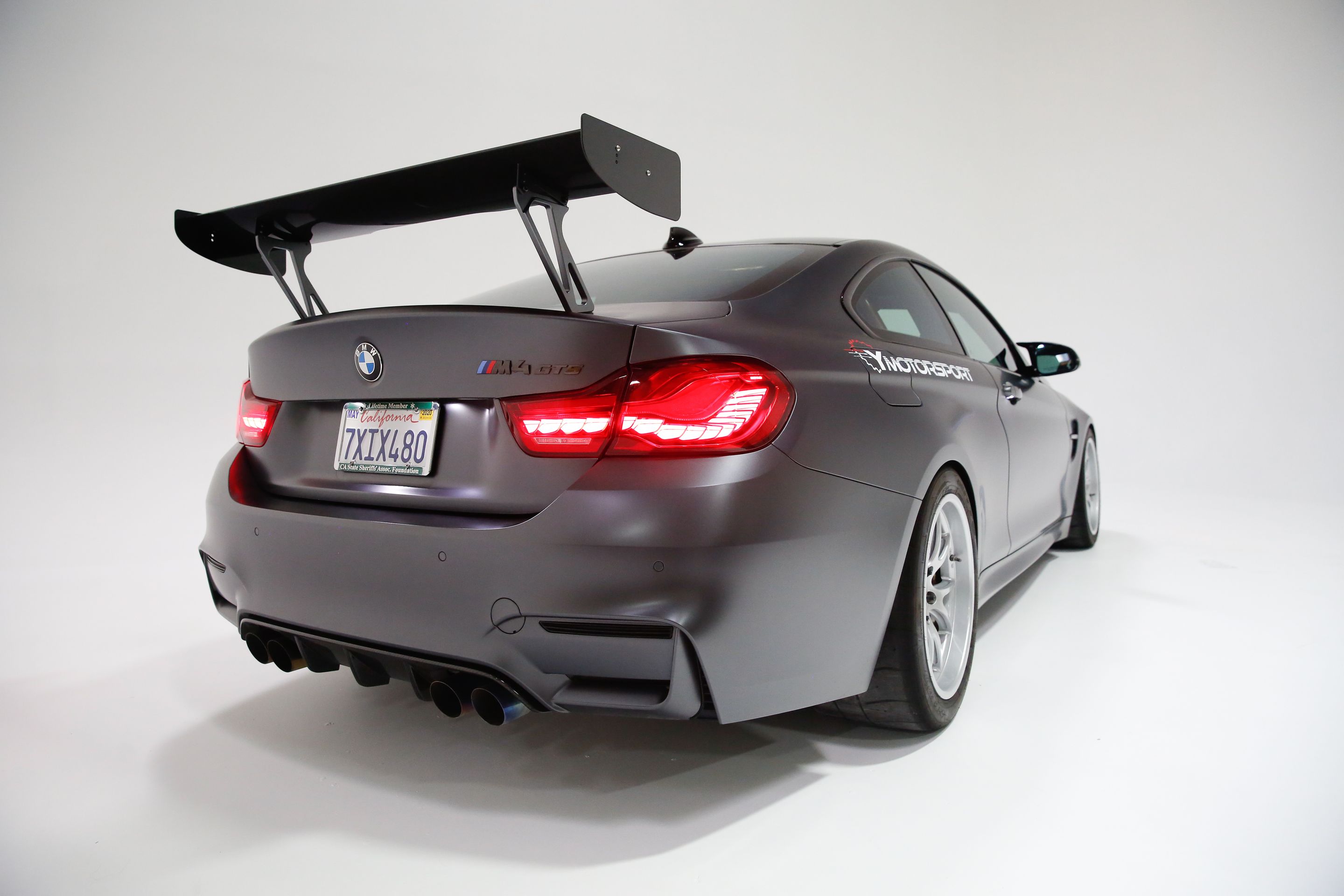 Grey BMW F82 Coupe M4 with 18" FL-5 Apex wheels in Race Silver