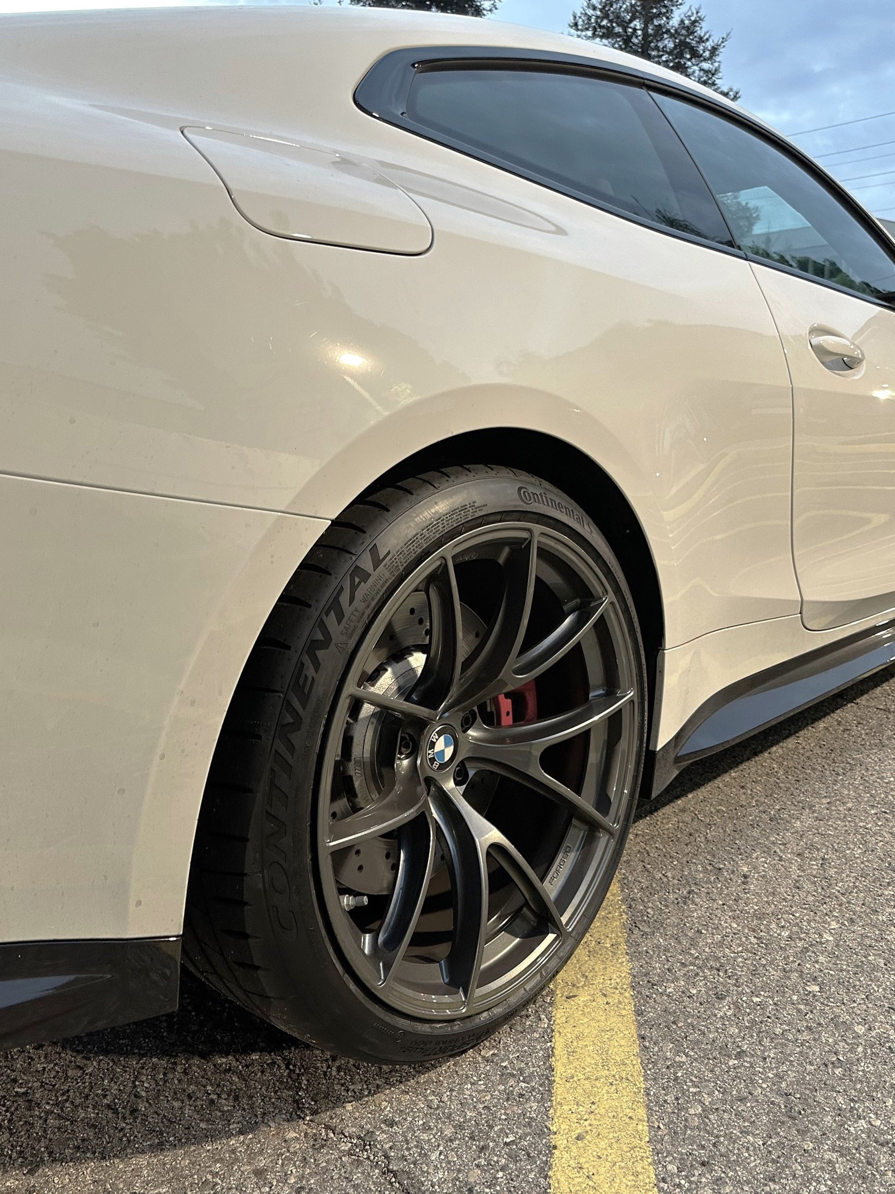 Grey BMW G82 Coupe M4 with 19"/20" VS-5RS Apex wheels in Anthracite