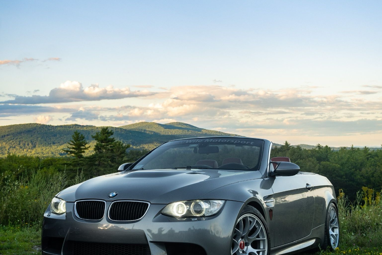 BMW E93 Convertible M3 with 18 EC-7 in Race Silver on BMW E90 E92