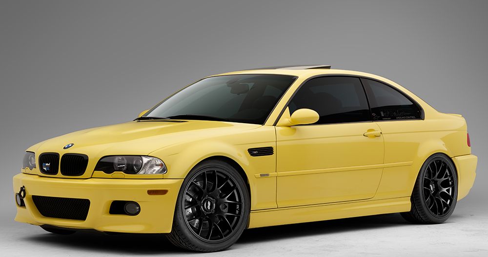 Yellow R46 Gtr Photoshoot: 19″ EC-7 Wheels on Dakar Yellow BMW E46 M3