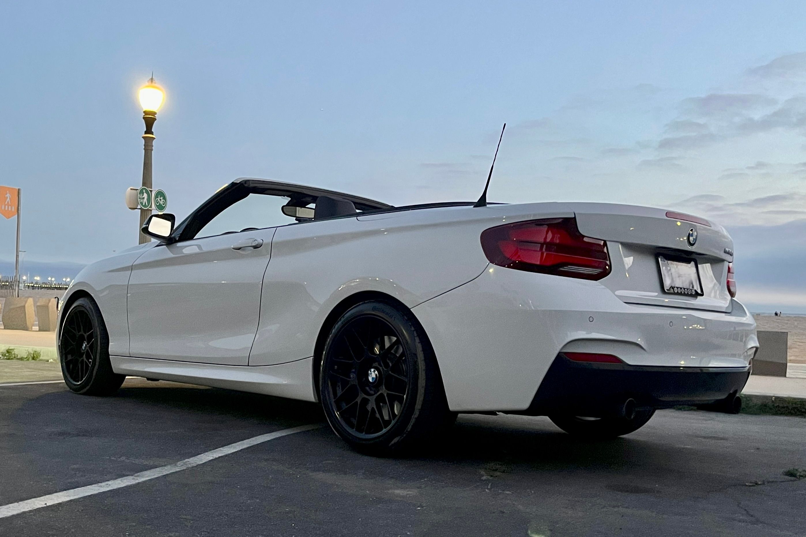 White BMW F23 Convertible 2 Series with 18" ARC-8 Apex wheels in Satin Black