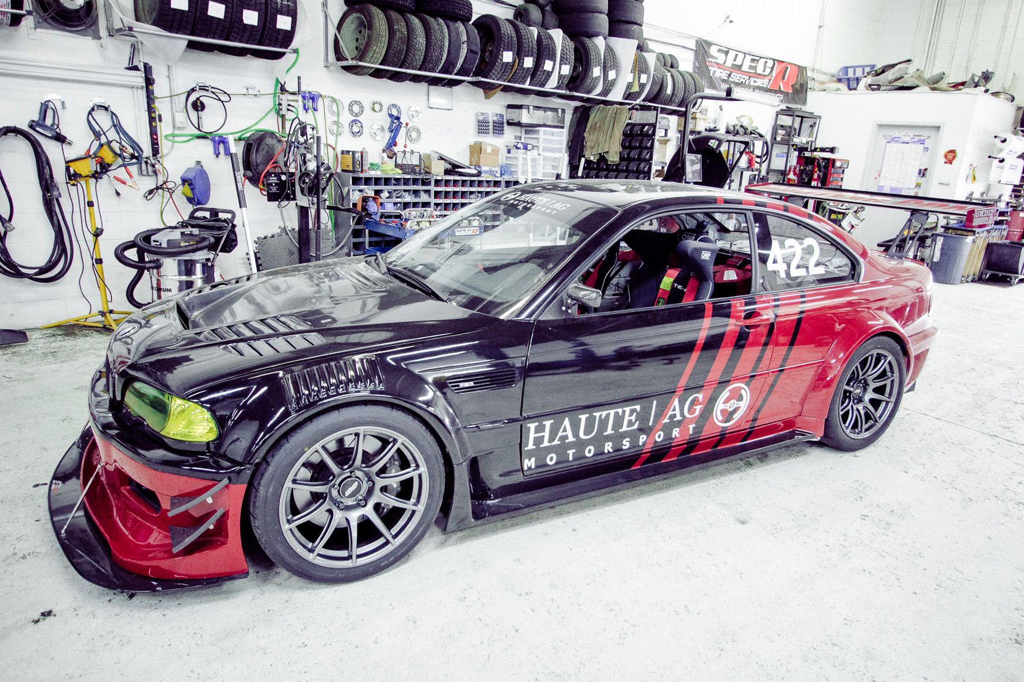 Multicolor BMW E46 M3 with 18" SM-10 Apex wheels in Anthracite