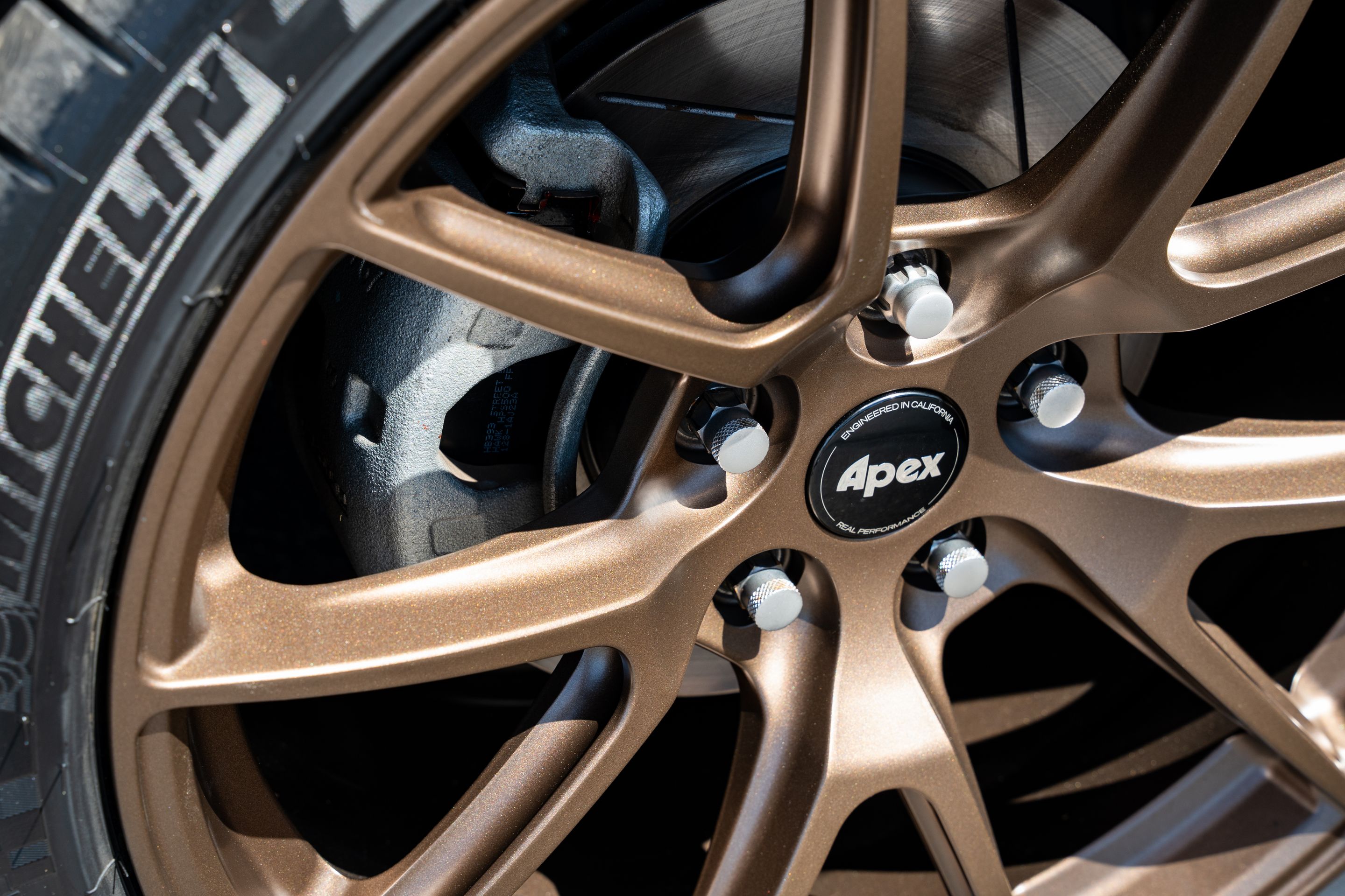 Grey Honda 10th Gen Civic with 18" VS-5 Apex wheels in Satin Bronze