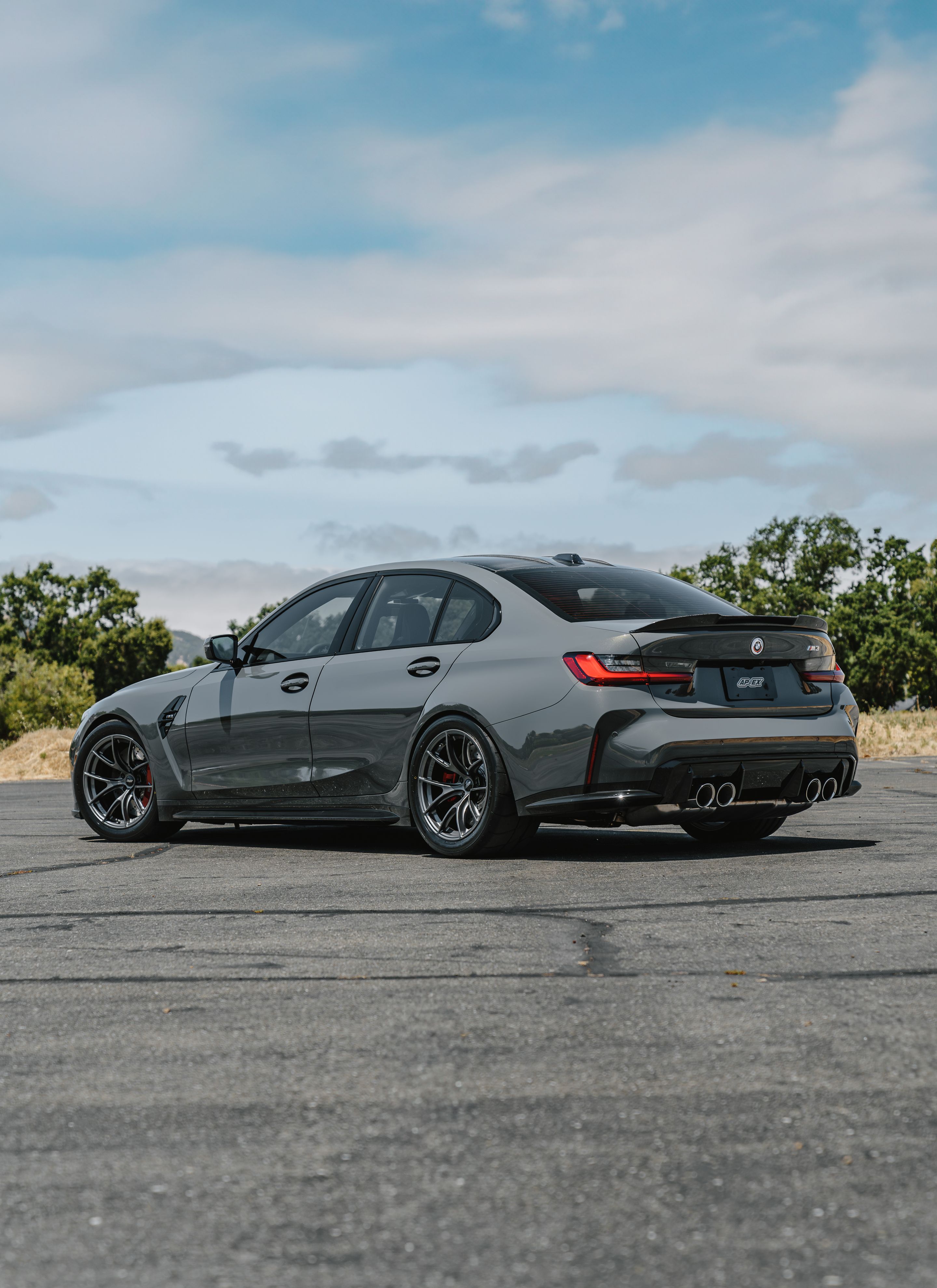 Grey BMW G80 M3 with 18" VS-5RS Apex wheels in Anthracite