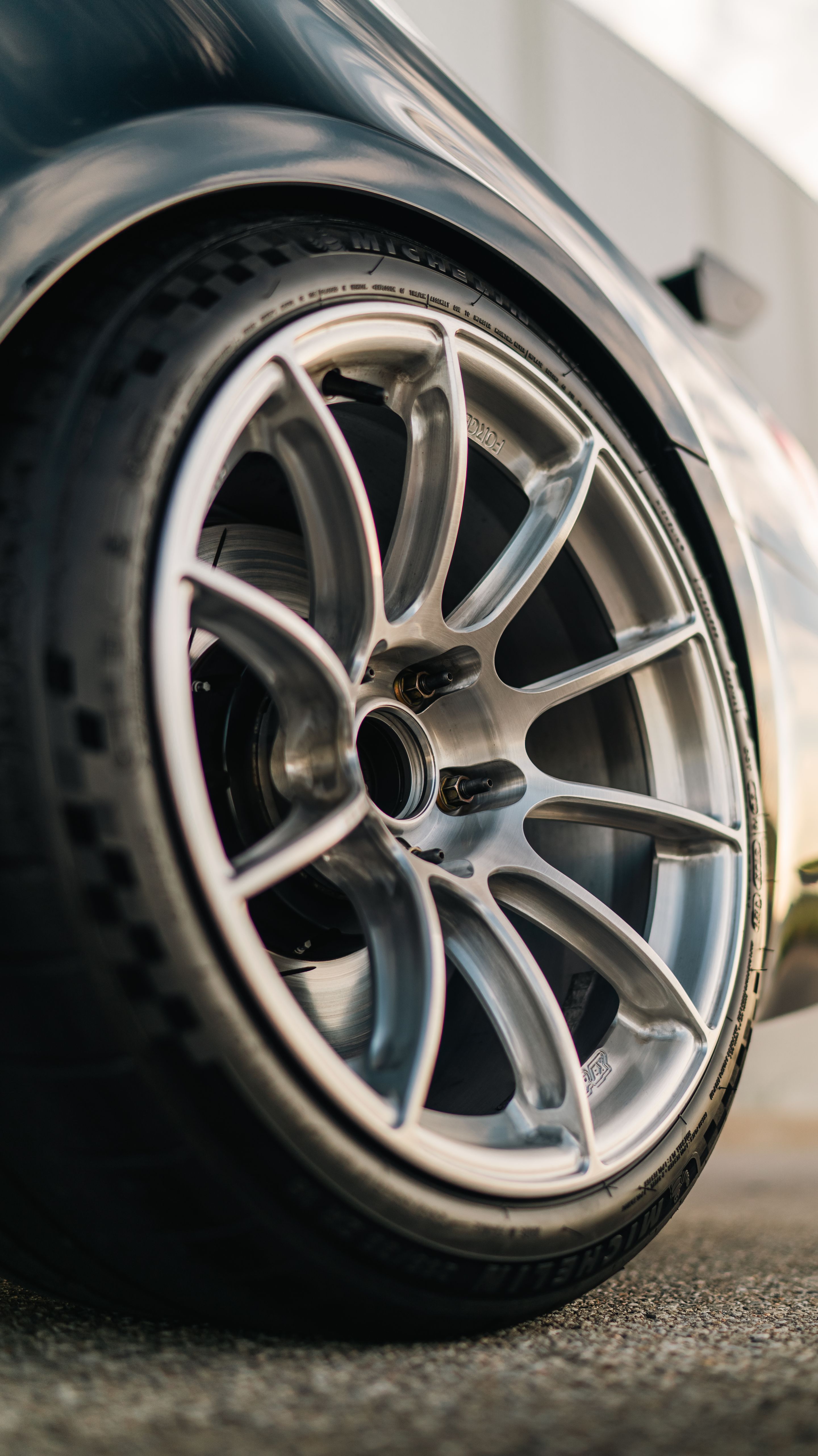 Black BMW E92 Coupe M3 with 18" SM-10RS Apex wheels in Brushed Clear