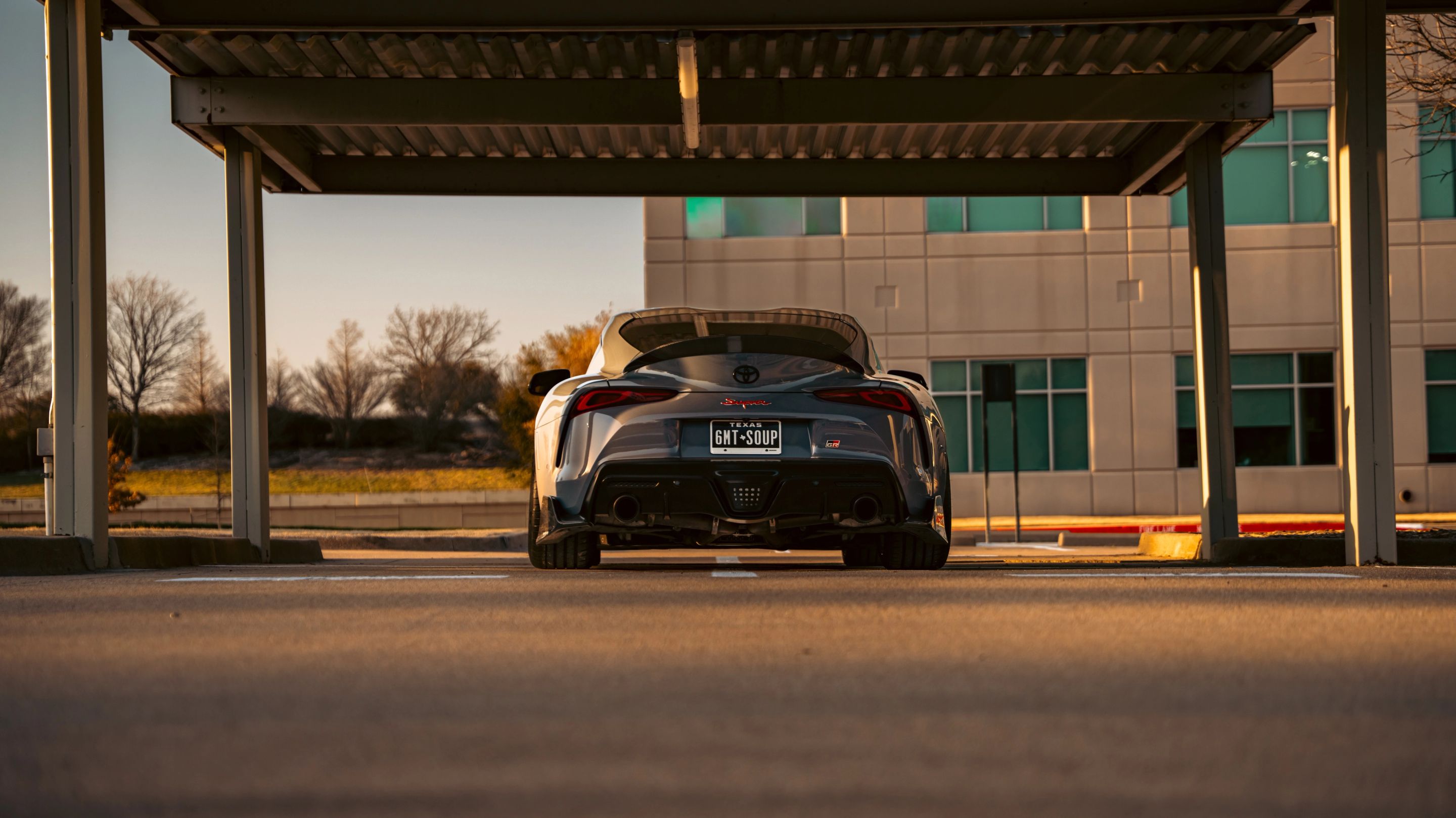 Grey Toyota GR Supra with 19" ML-10RT Apex wheels in Machined Lip Race Silver