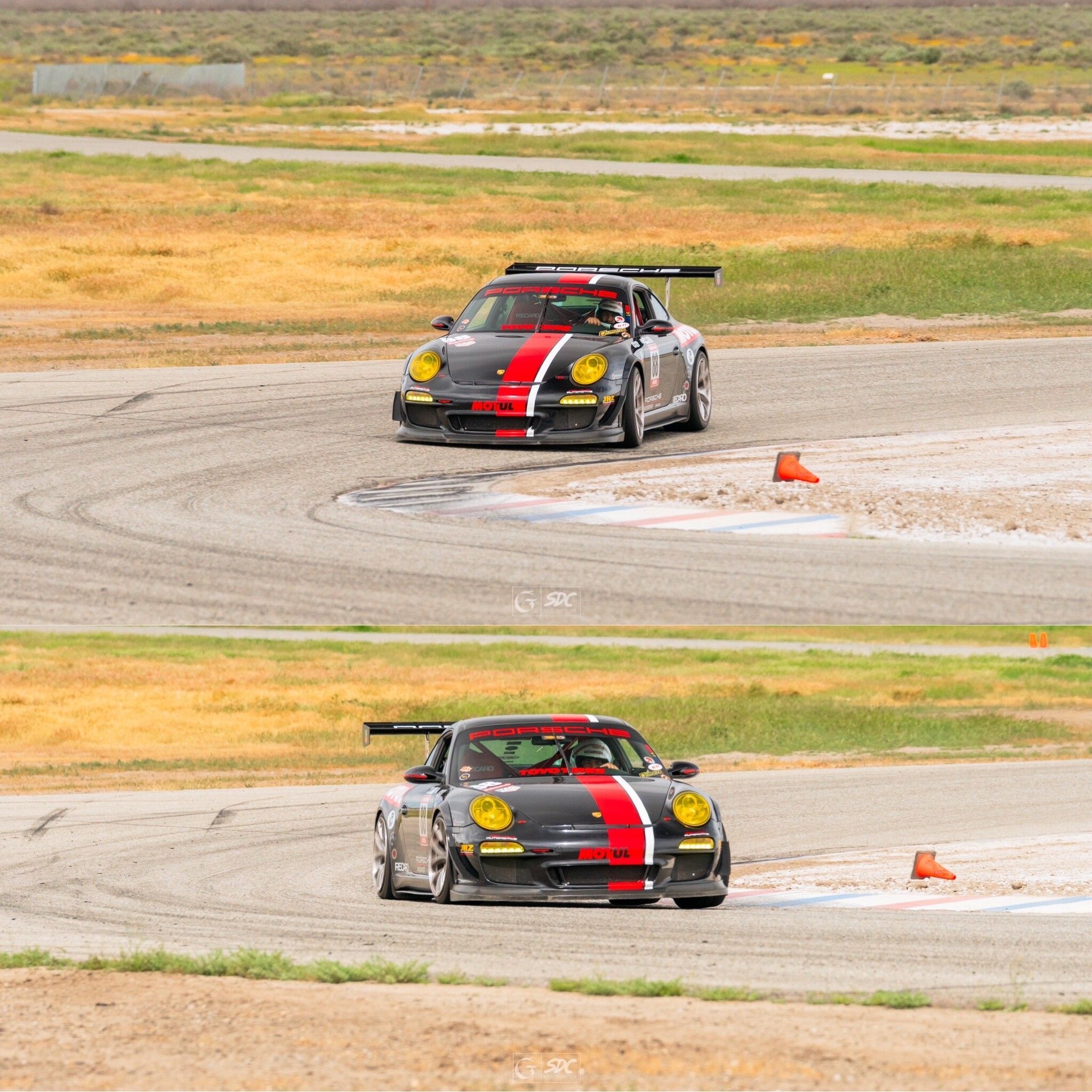 Black Porsche 911 997 Carrera S with 18" VS-5RS Apex wheels in Brushed Clear