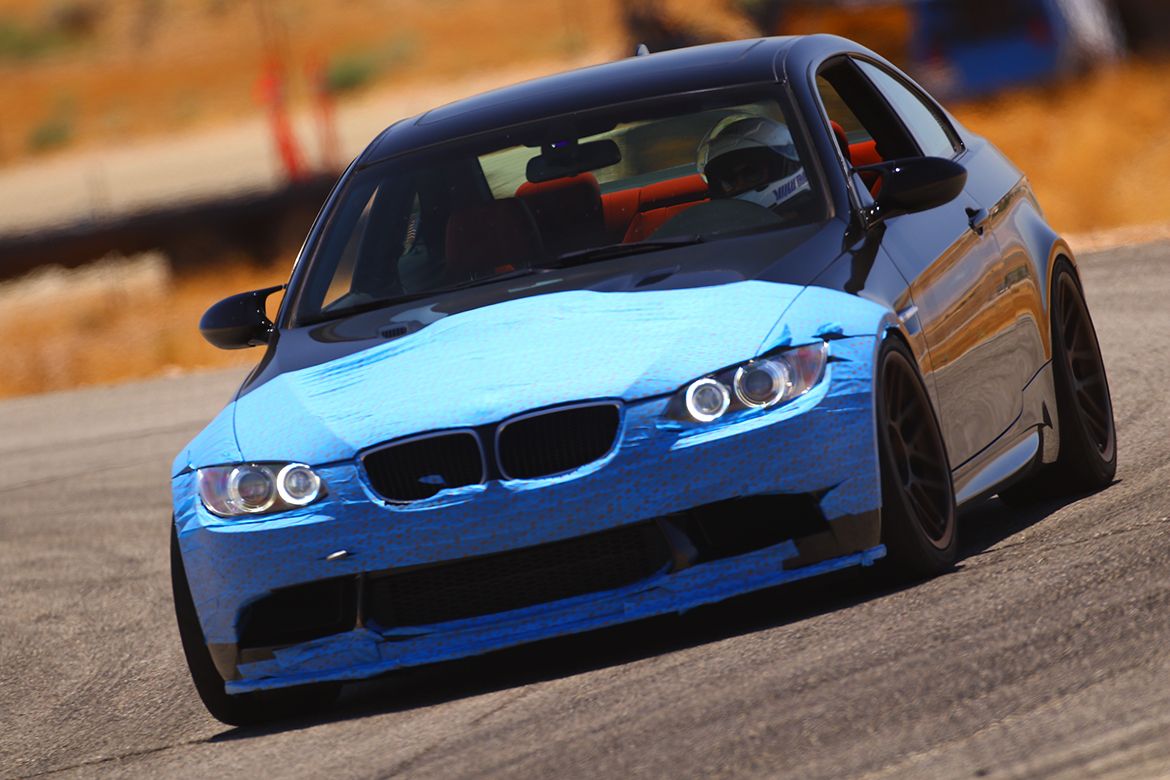 Black BMW E92 Coupe M3 with 18" ARC-8 Apex wheels in Satin Bronze