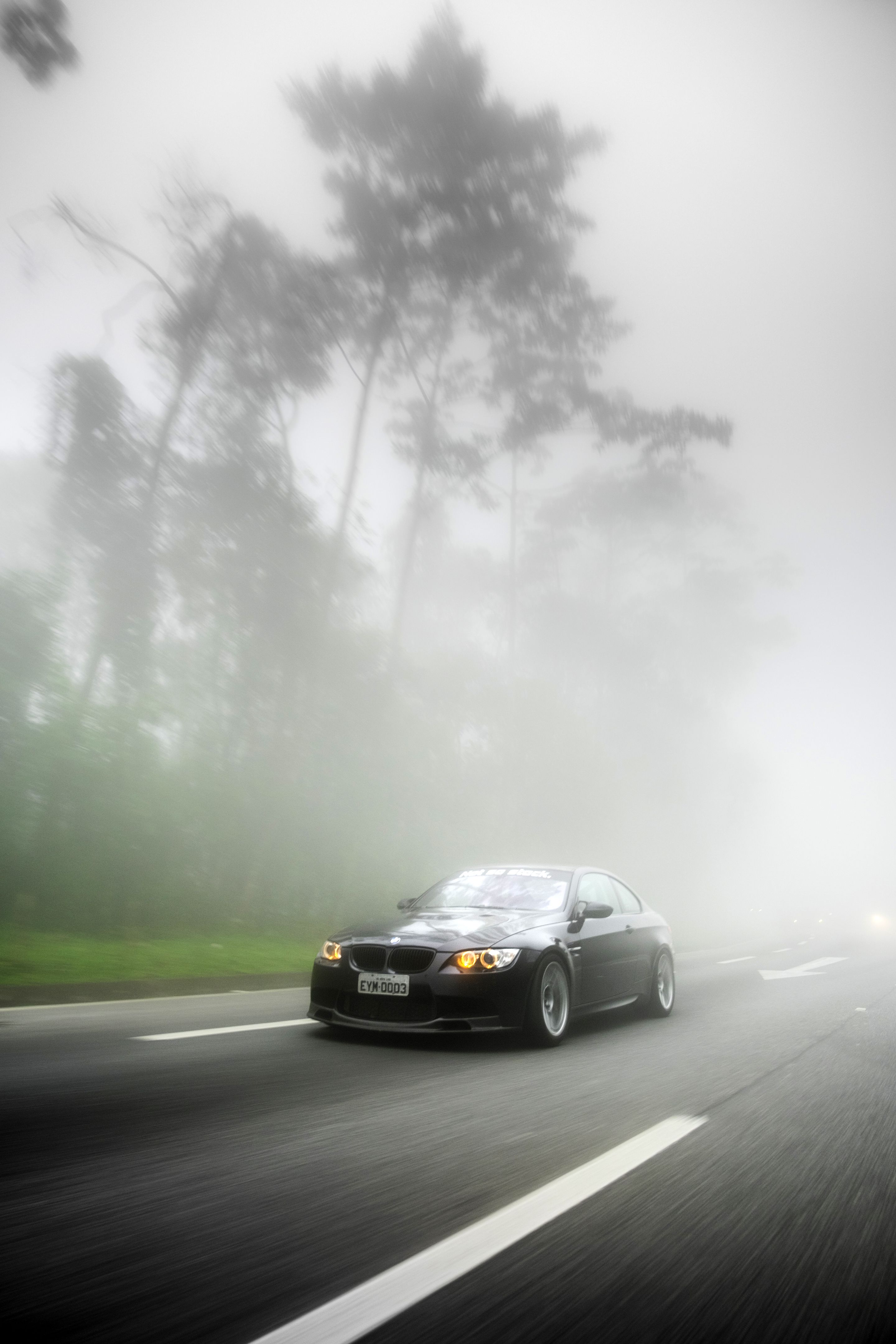 Black BMW E92 Coupe M3 with 18" ARC-8 Apex wheels in Hyper Silver