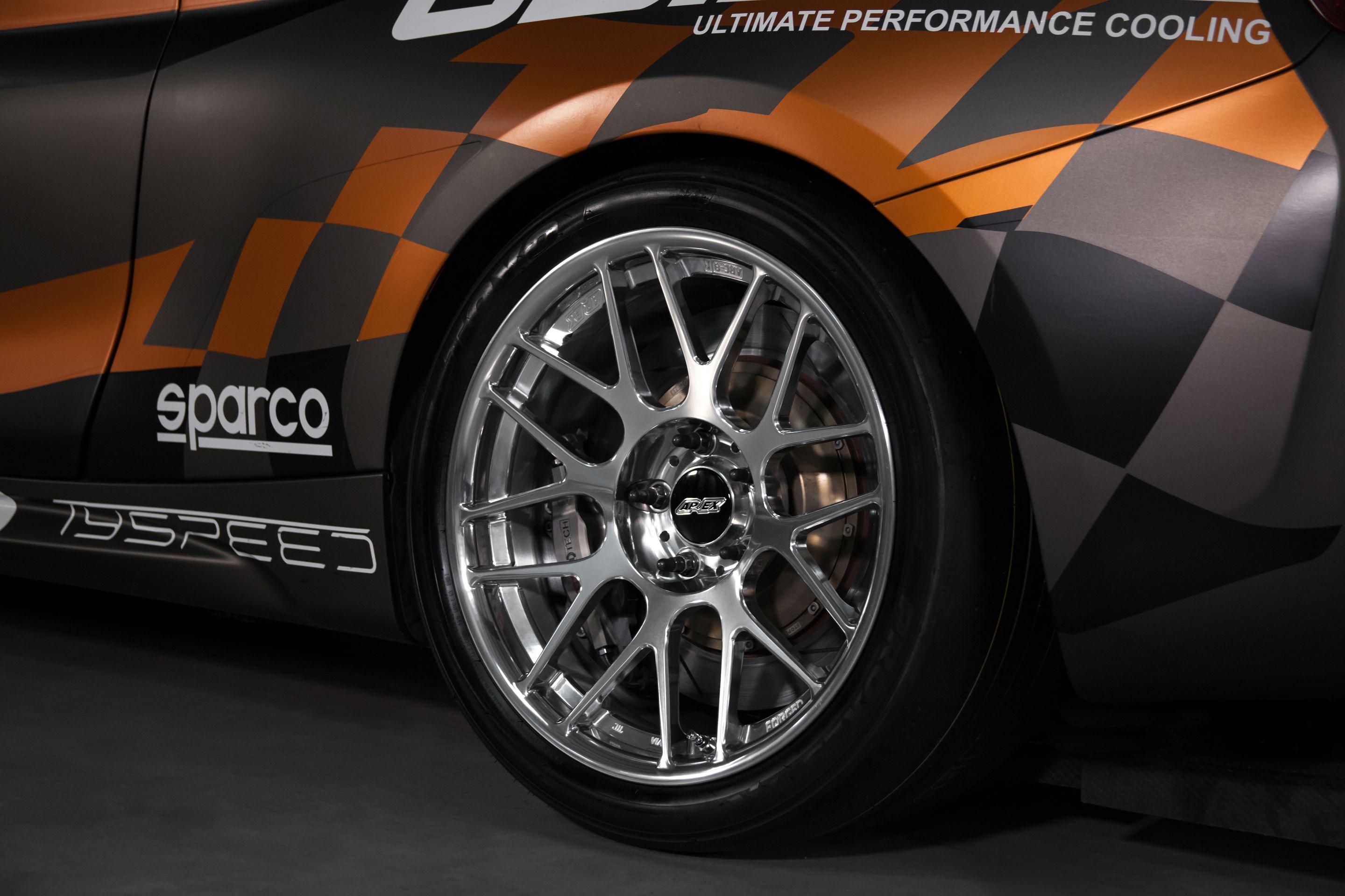 Multicolor BMW F87 M2 with 18" ARC-8R Apex wheels in Polished