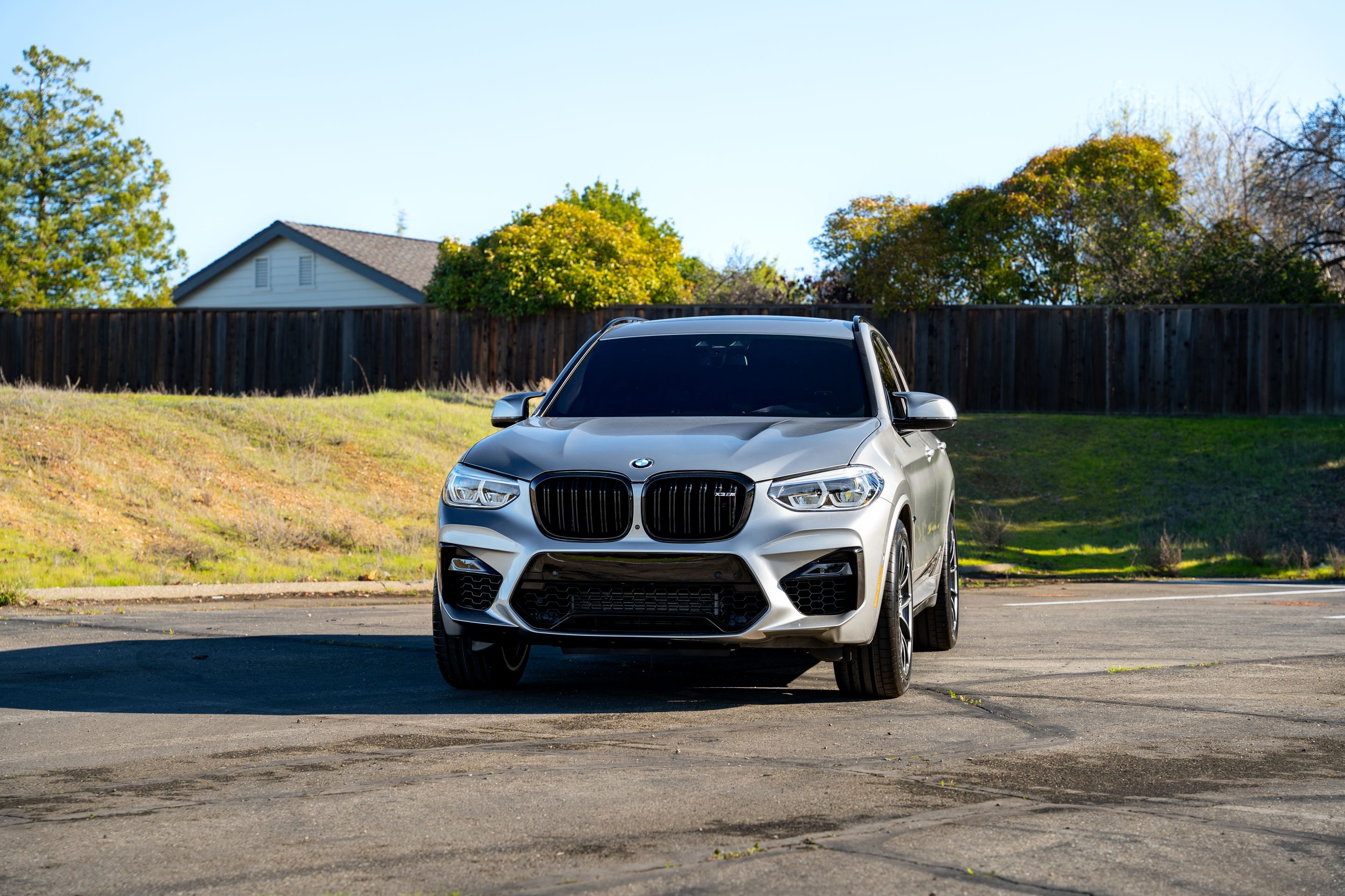 Silver BMW F97 X3M with 20" VS-5RX Apex wheels in Anthracite