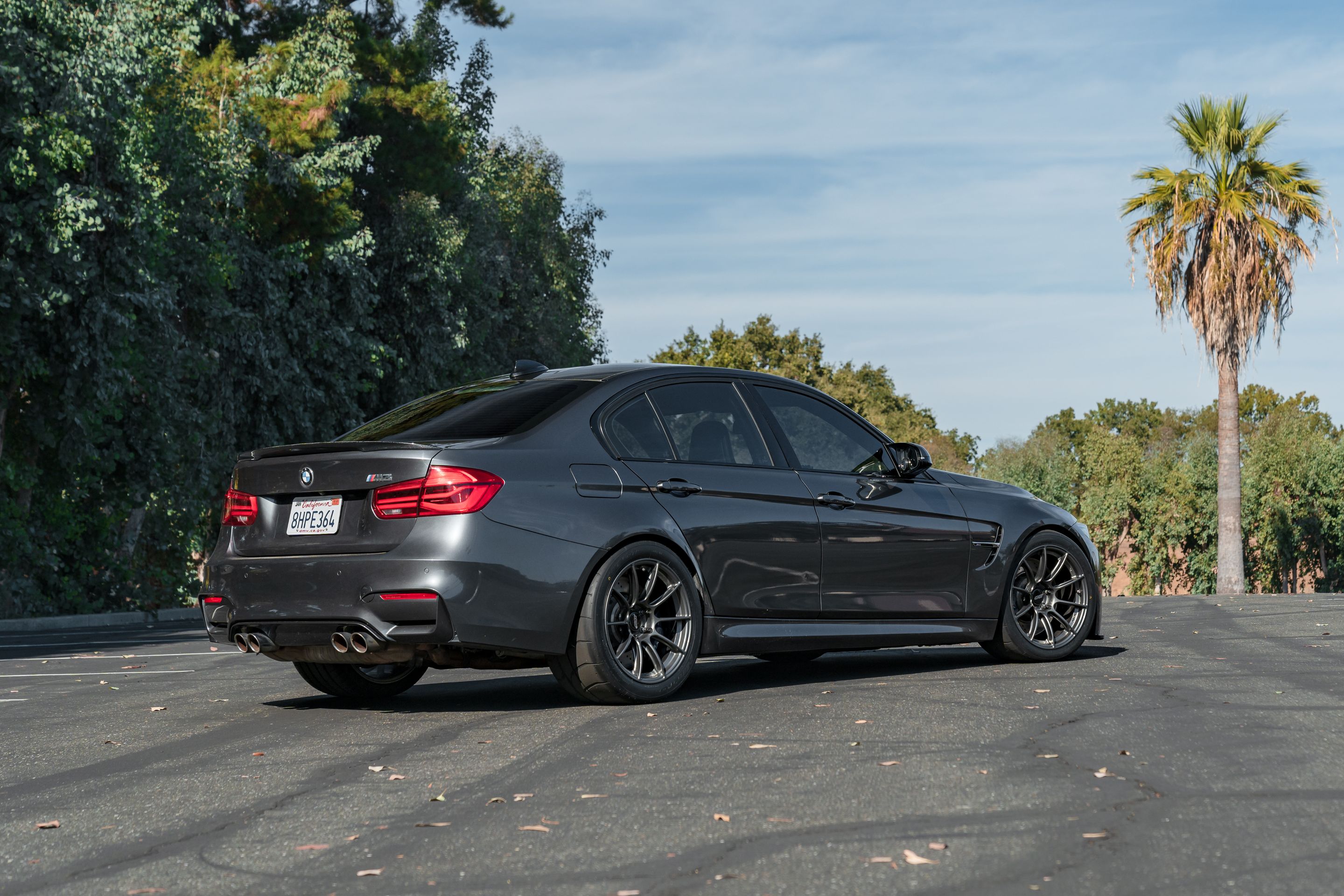 Grey BMW F80 M3 with 18" SM-10RS Apex wheels in Anthracite
