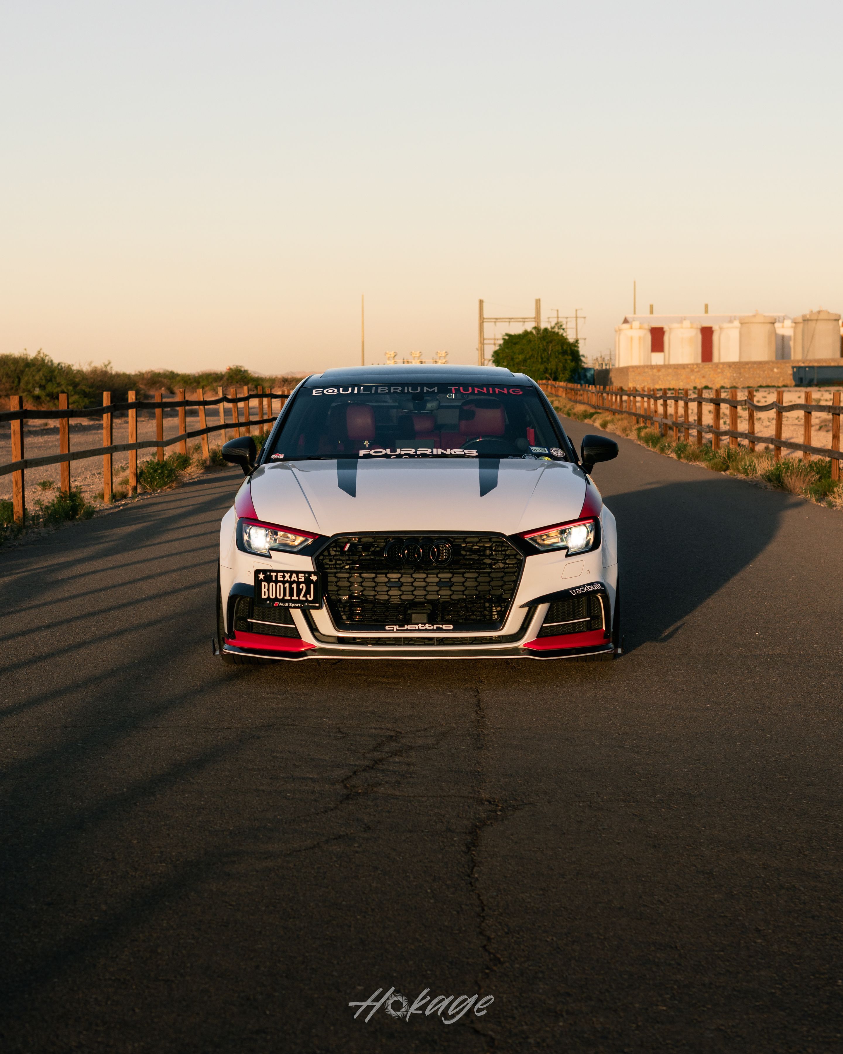 Race Livery Audi 8V A3 with 18" ML-10RT Apex wheels in Machined Lip Gloss Motorsport Gold